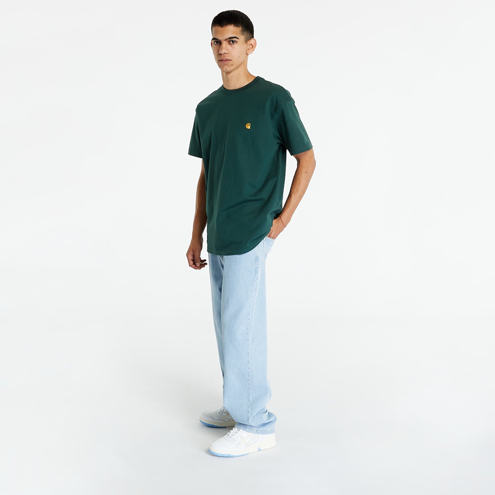T-shirts Carhartt WIP Short Sleeve Chase T-Shirt Discovery Green/ Gold