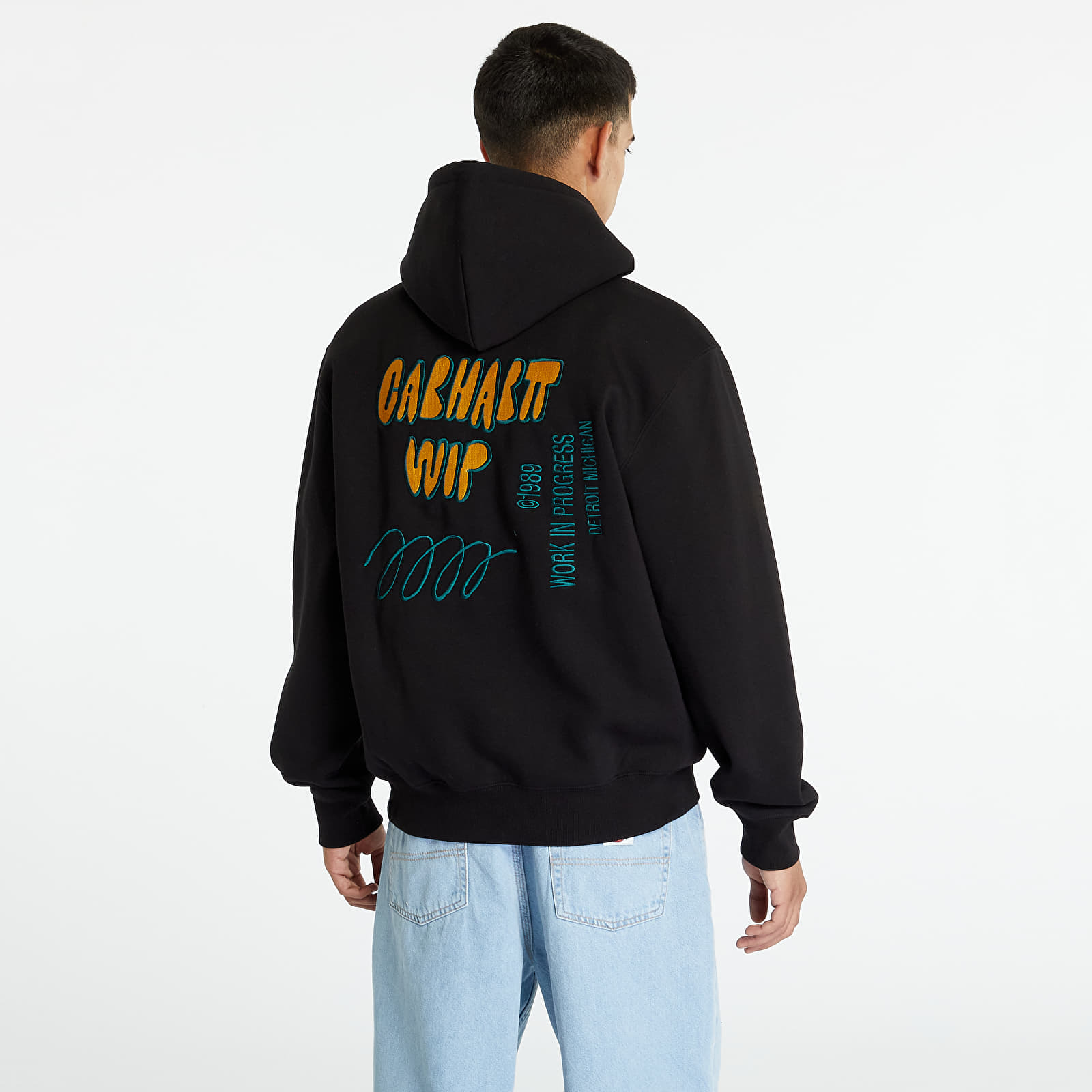 Mikina Carhartt WIP Hooded Signature Sweat Black XS.