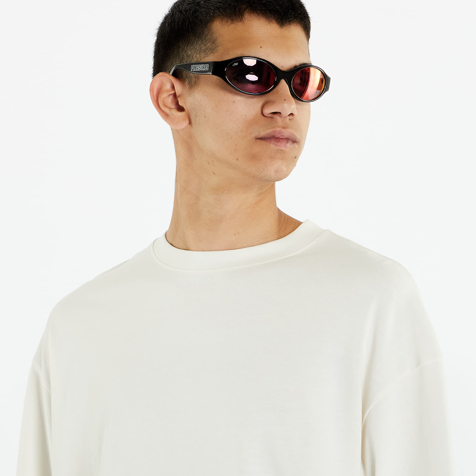 Tricouri  PREACH Destroyed Varsity L Off White