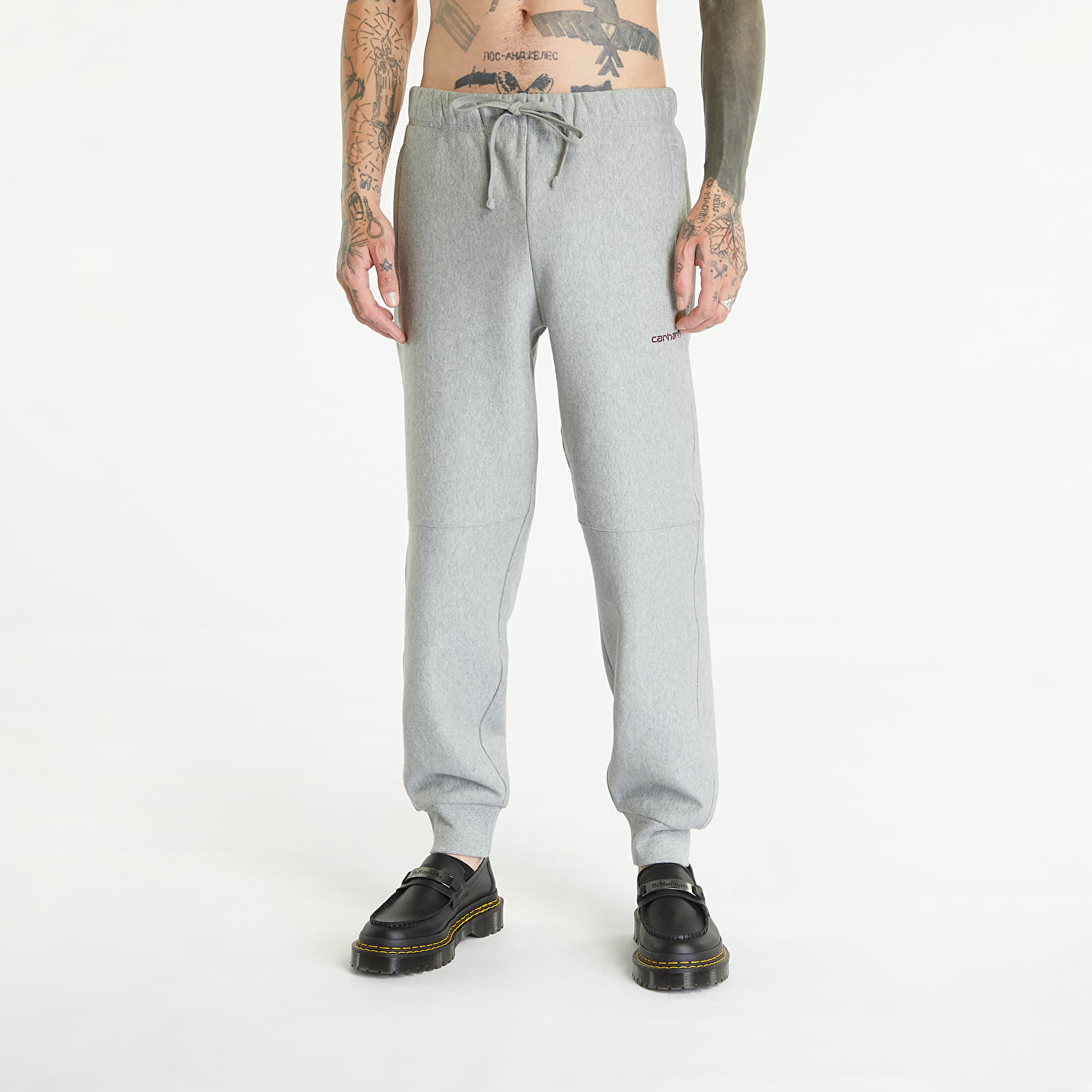 Tepláky Carhartt WIP American Script Jogging Pant UNISEX Grey Heather