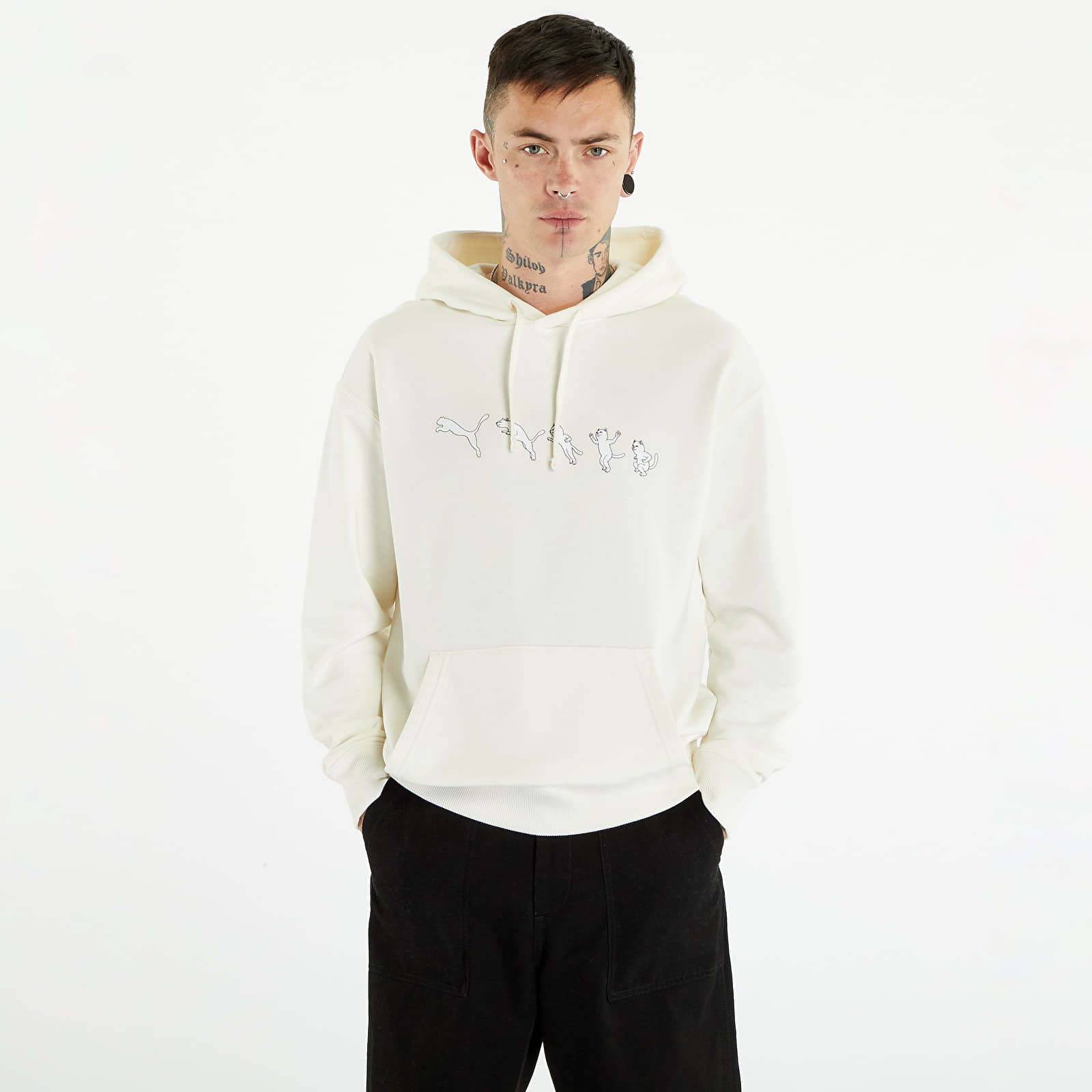Hupparit ja collegepaidat Puma x RIPNDIP Hoodie Warm White