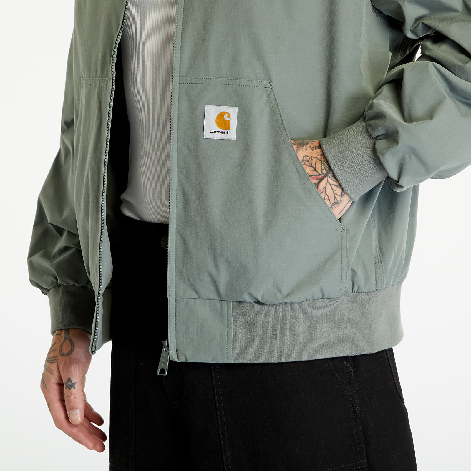 Bomber dzekik Carhartt WIP Active Bomber Smoke Green