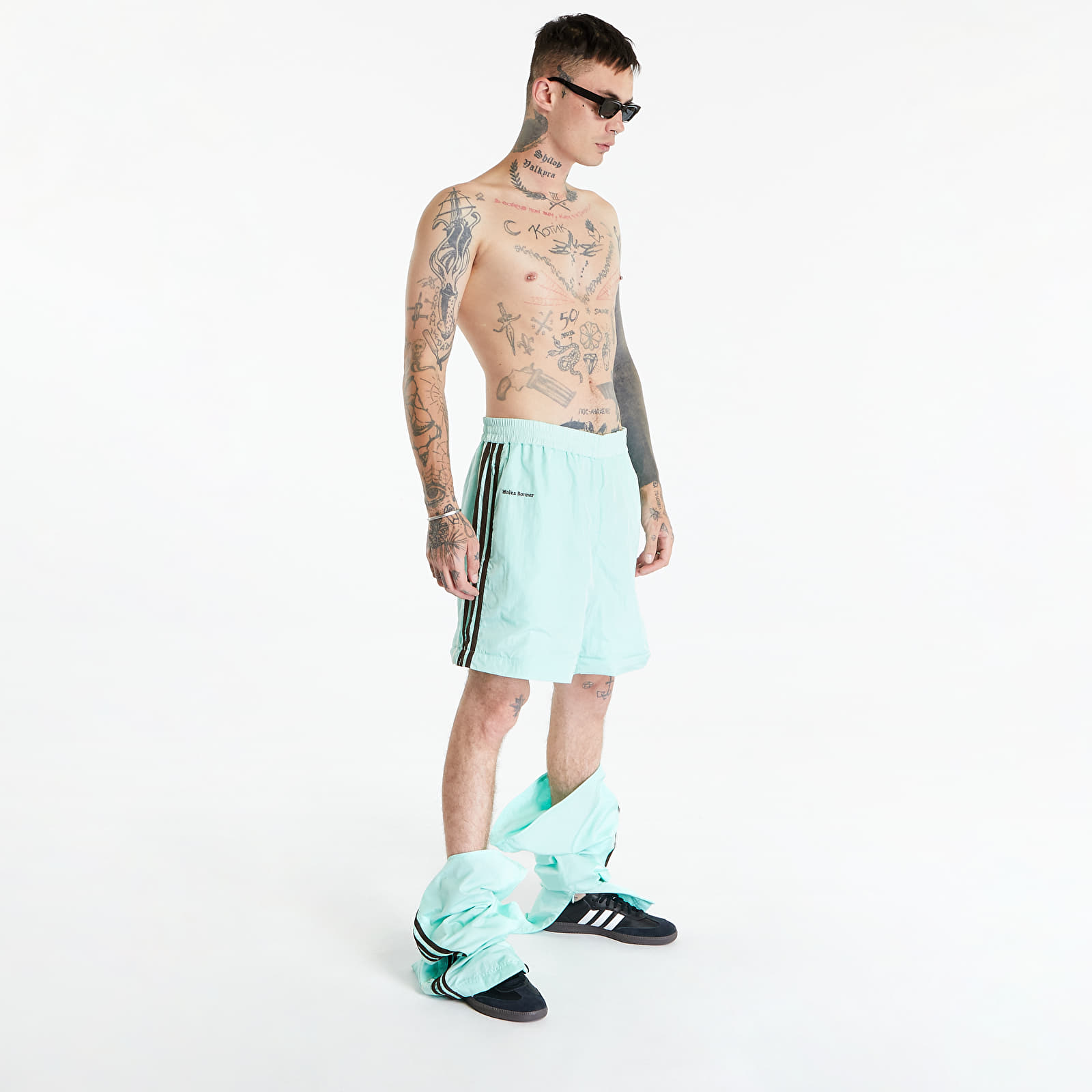 wales bonner ハーフパンツ11747391 ポーカーズ adidas x Wales Bonner Nylon Tp Clear Mint | Footshop