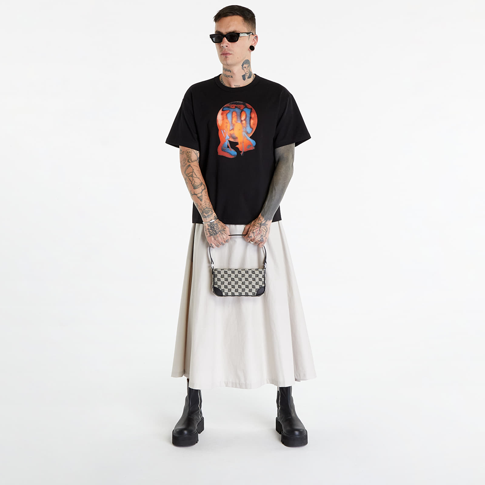 Håndtasker MISBHV Jacquard Monogram 90S Bag Mini Beige/ Black