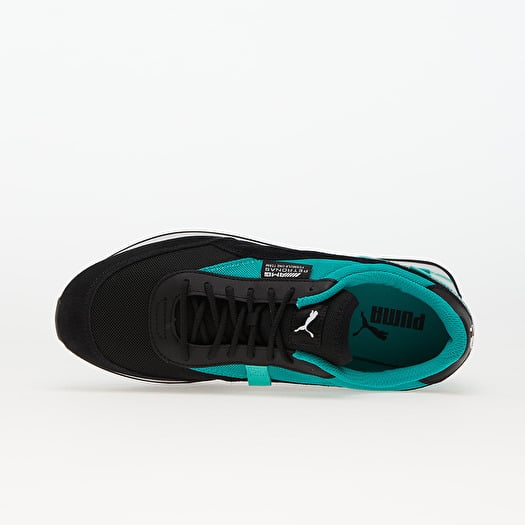 Puma black and green shoes sale