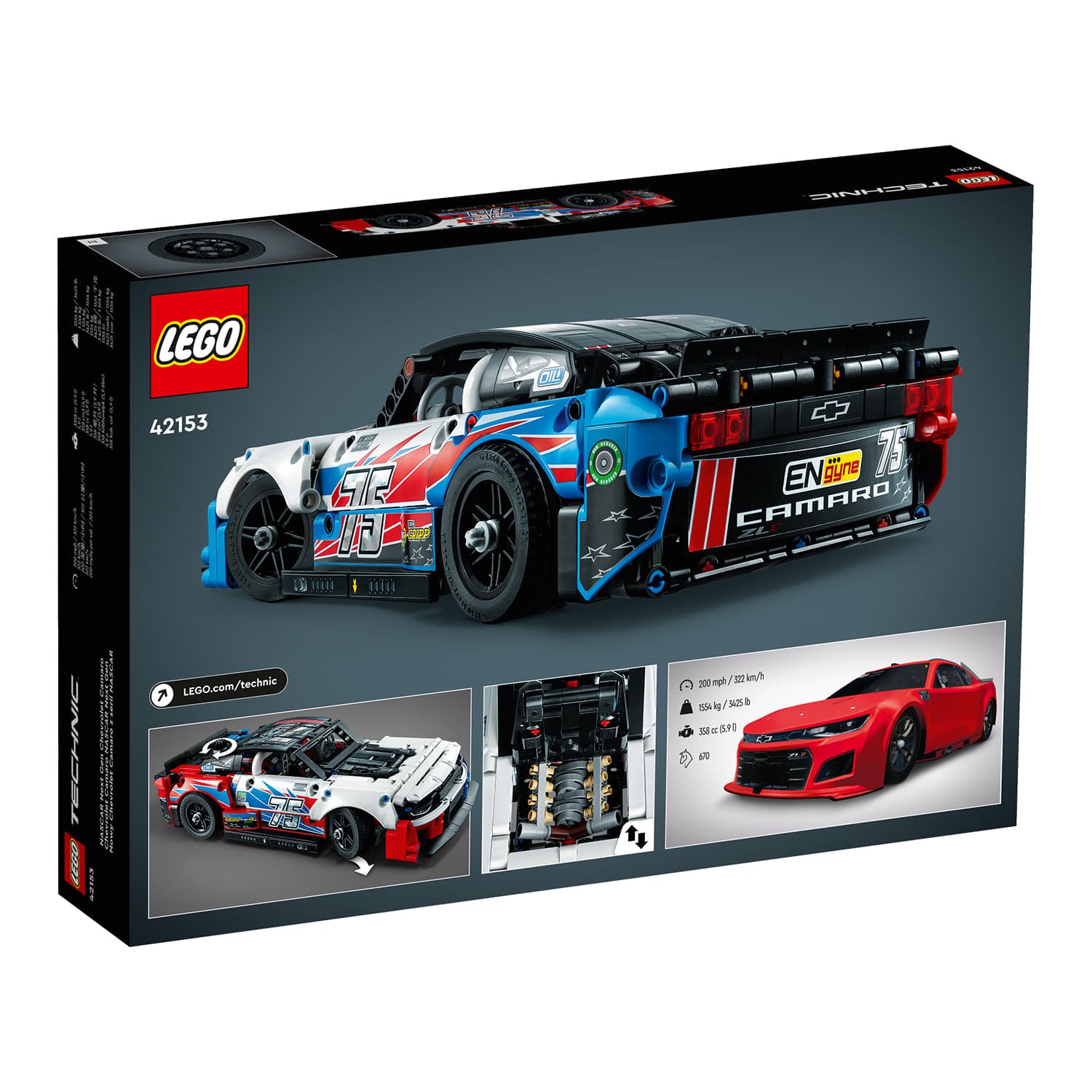 Σετ LEGO® LEGO® Technic 42153 NASCAR® Next Gen Chevrolet Camaro ZL1