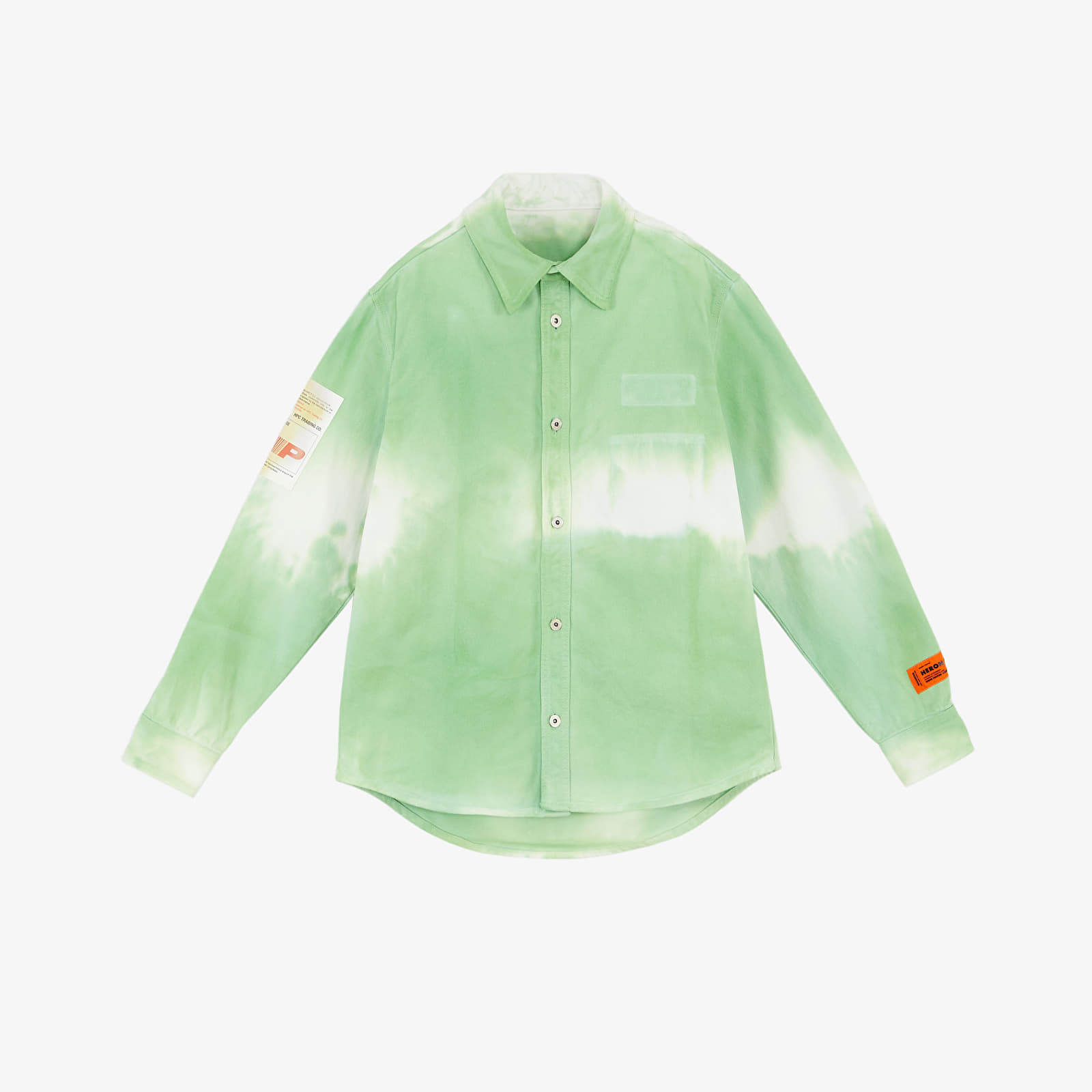 Ризи HERON PRESTON Label Tie Dye Shirt Green