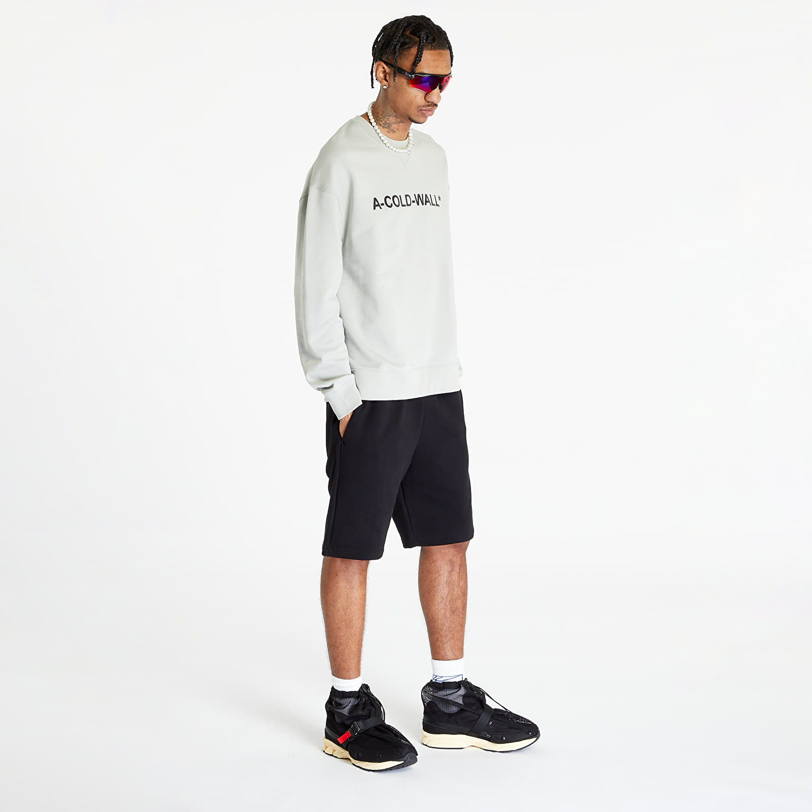 Hanorace A-COLD-WALL* Essentials Logo Crewneck Light Grey