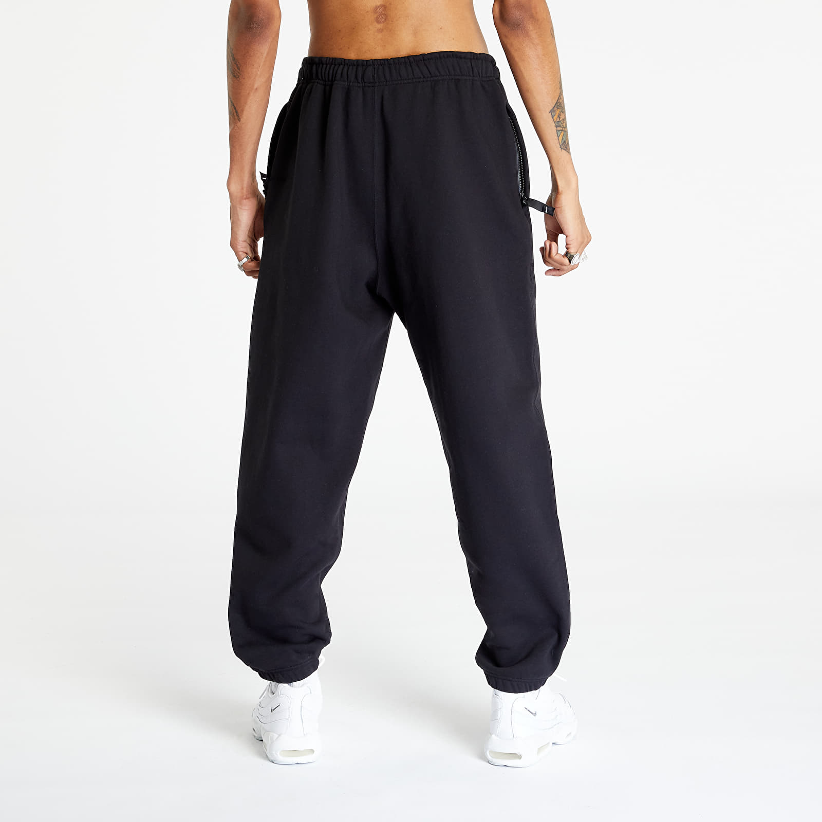 Jogger Pants Nike Solo Swoosh Men's Fleece Pants Black/ White