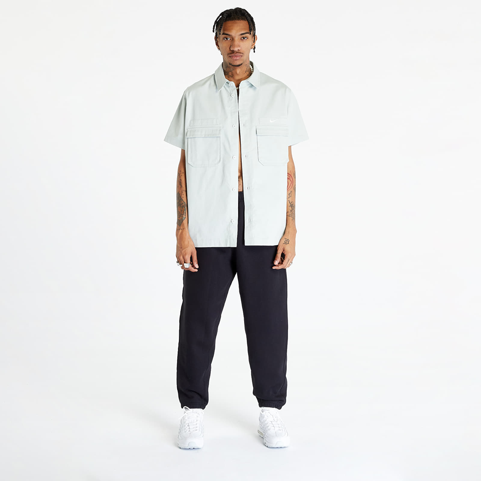 Jogginghosen Nike Solo Swoosh Men's Fleece Pants Black/ White