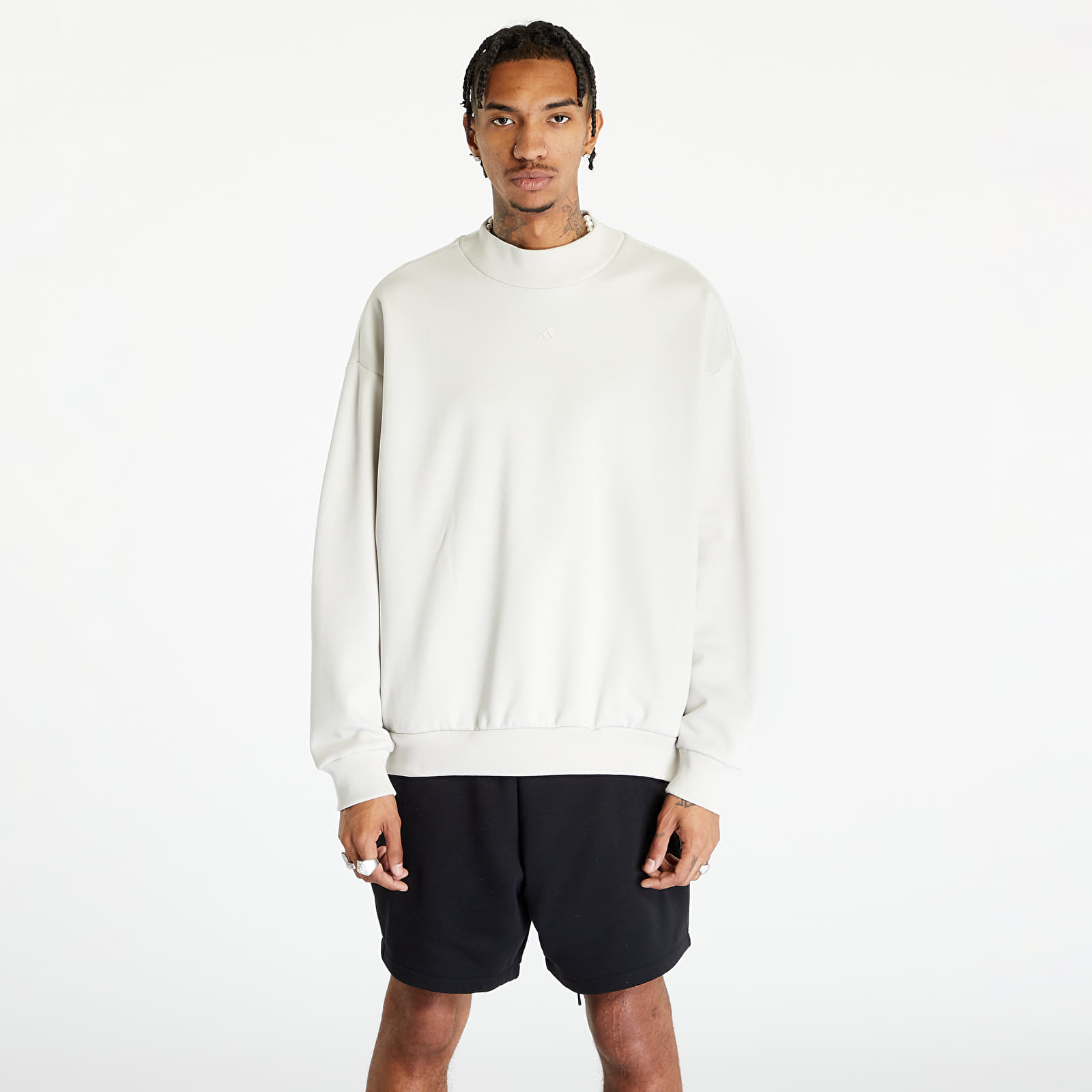 Hoodies and sweatshirts  adidas Basketball One Fleece Crew Talc
