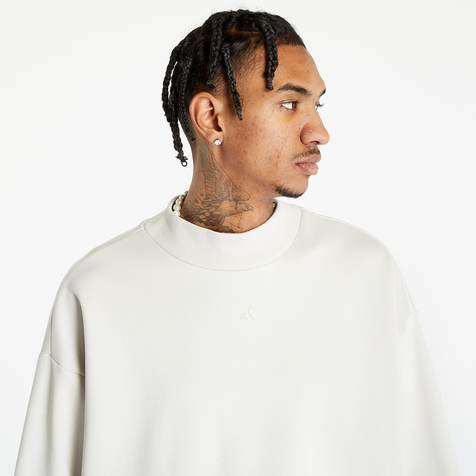 Hoodies and sweatshirts  adidas Basketball One Fleece Crew Talc