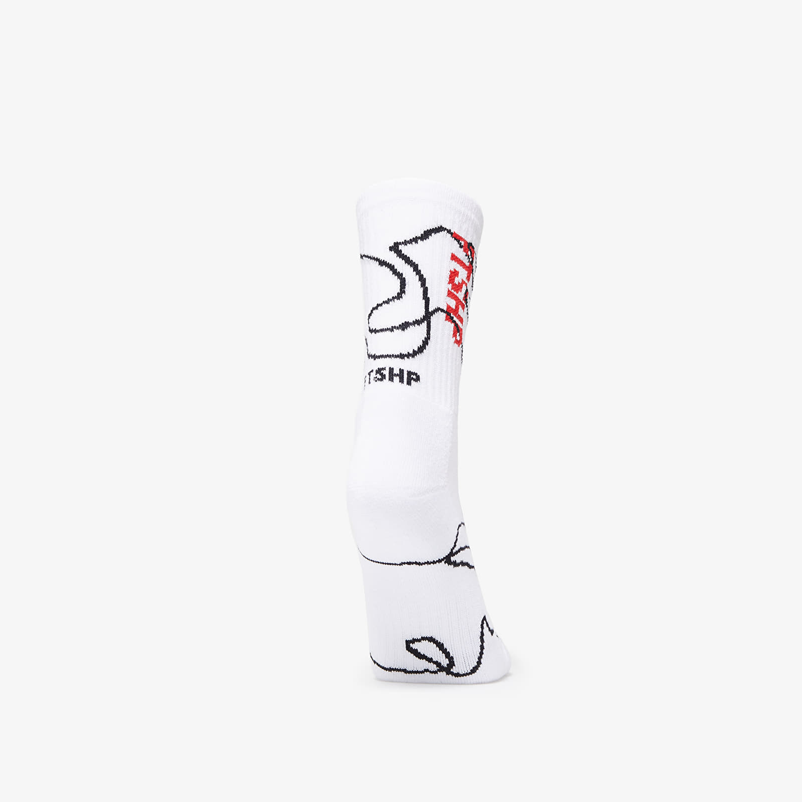 Ponožky Footshop The Skateboard Socks White/ Red