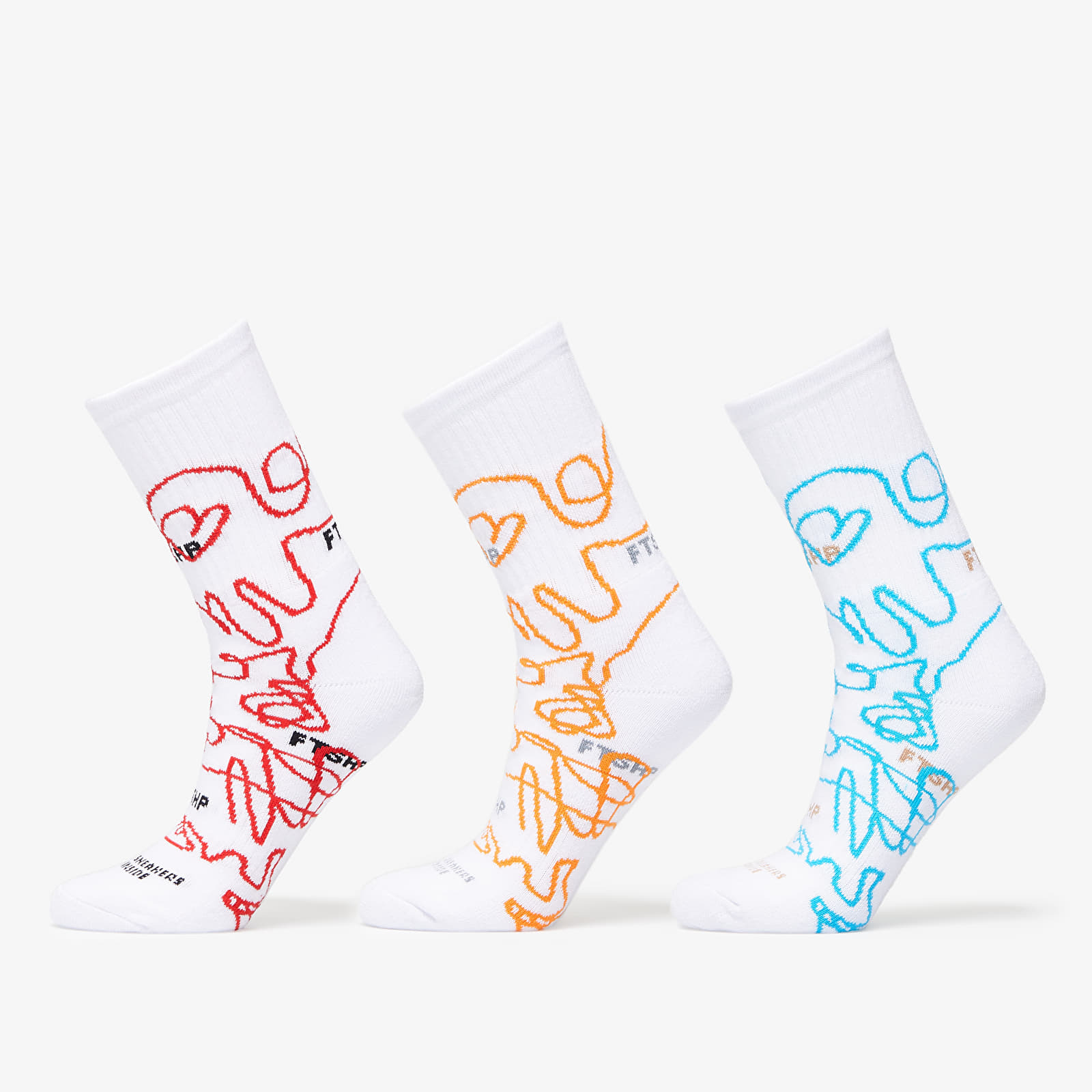 Șosete Footshop The Bubble Socks 3-Pack Multicolor 39-42