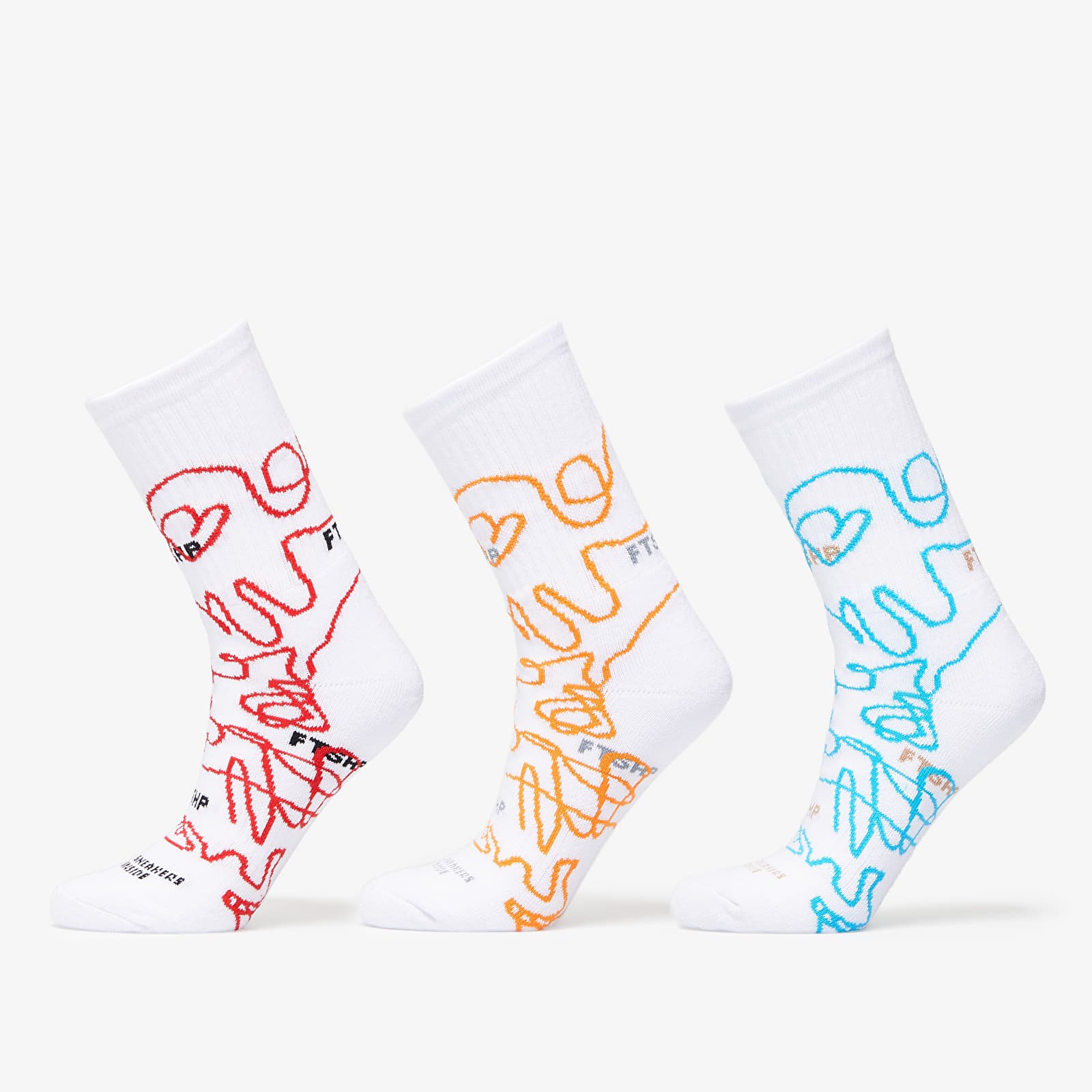 Ponožky Footshop The Bubble Socks 3-Pack Multicolor