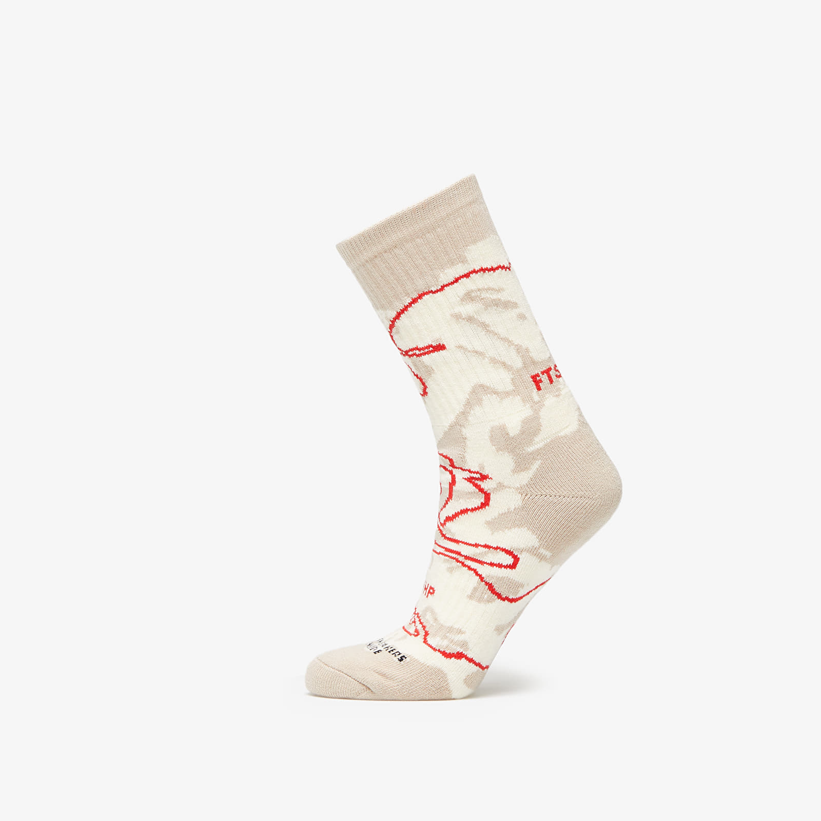Calzetti Footshop Giza Desert Socks Ecru/ Red