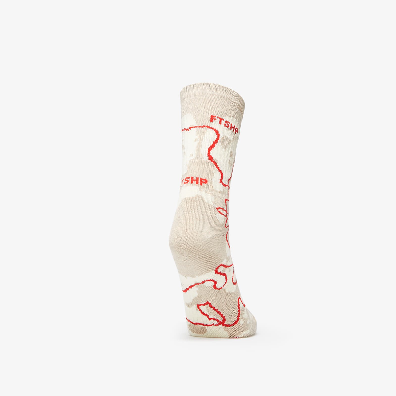 Zoknik Footshop Giza Desert Socks Ecru/ Red