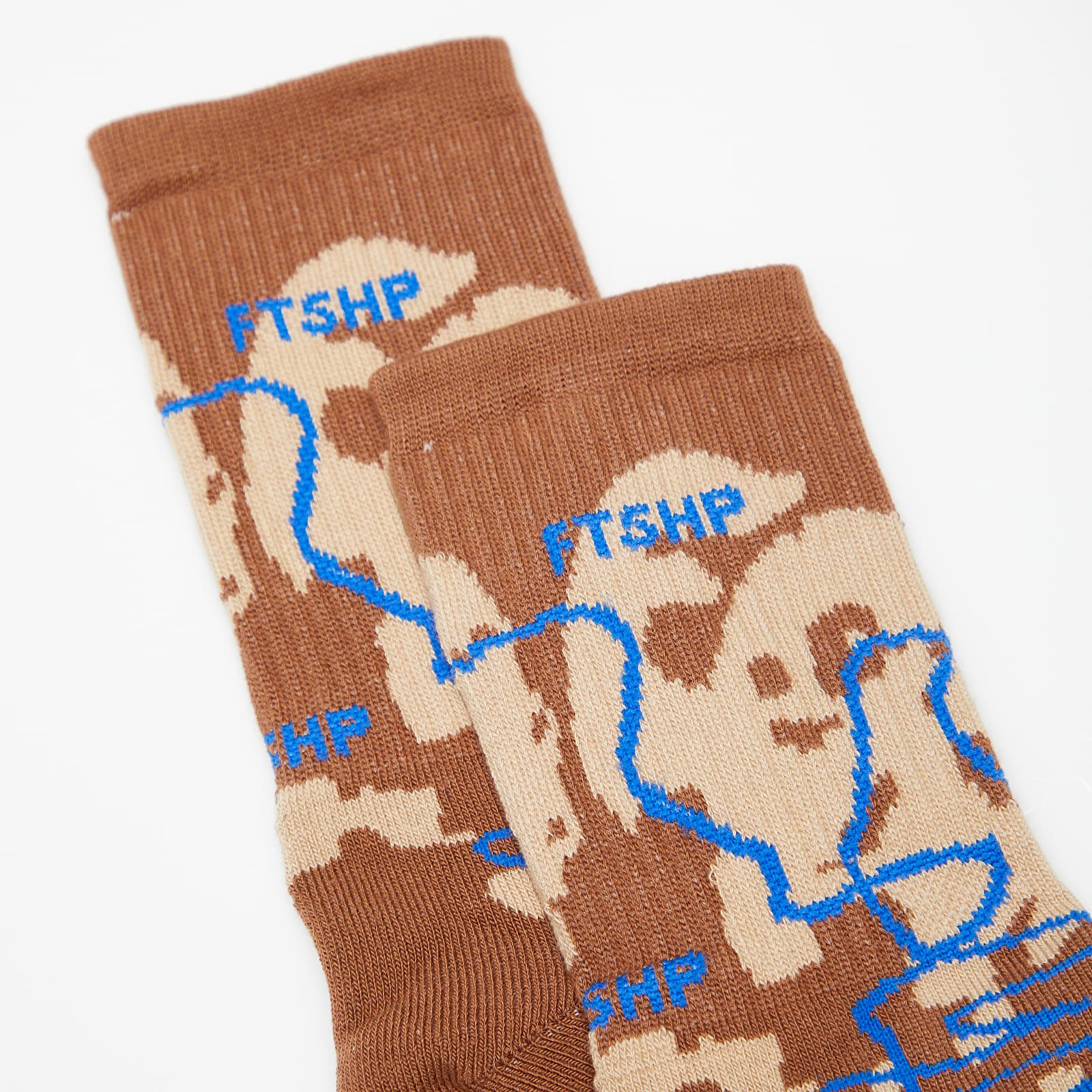 Zoknik Footshop Giza Desert Socks Camel/ Blue