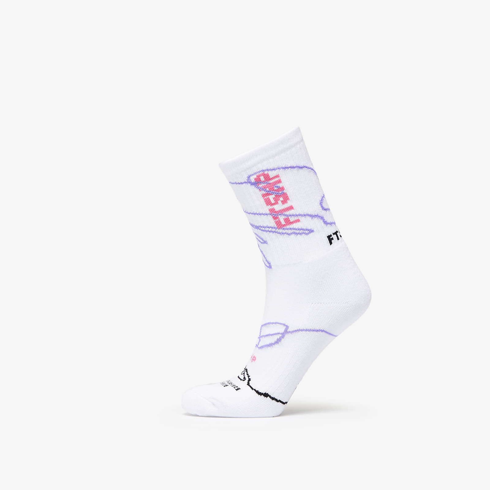 Socks Footshop The Skateboard Socks White/ Pink