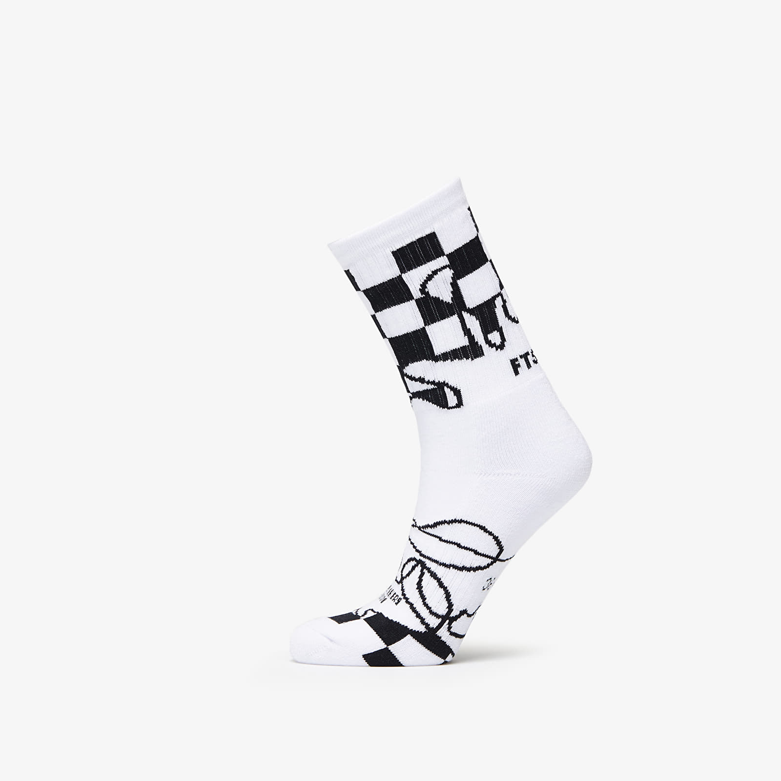 Ponožky Footshop The Nju Checker Socks Black/ White