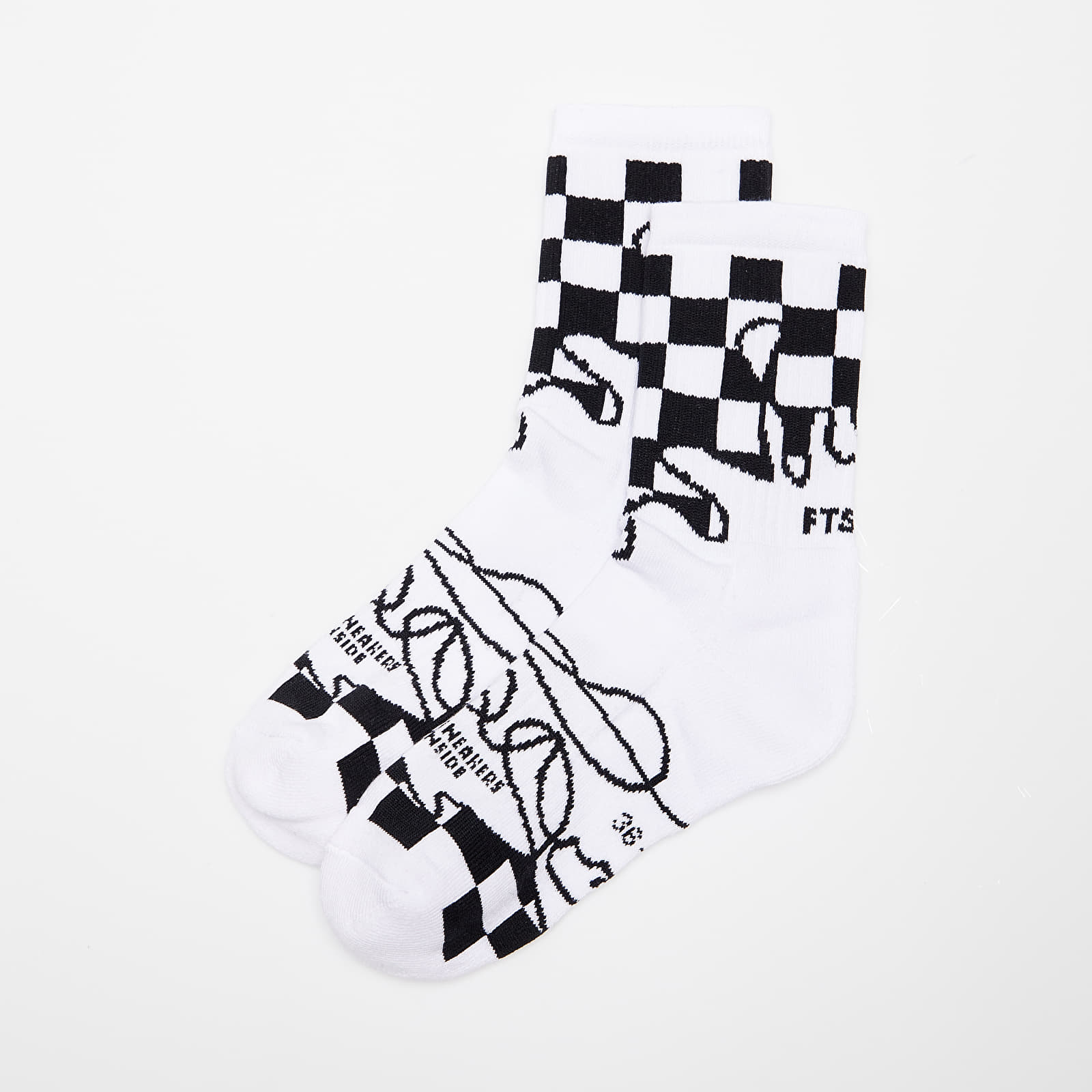 Чорапи Footshop The Nju Checker Socks Black/ White