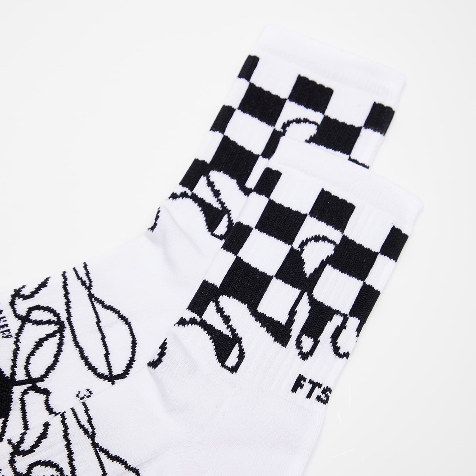 Чорапи Footshop The Nju Checker Socks Black/ White