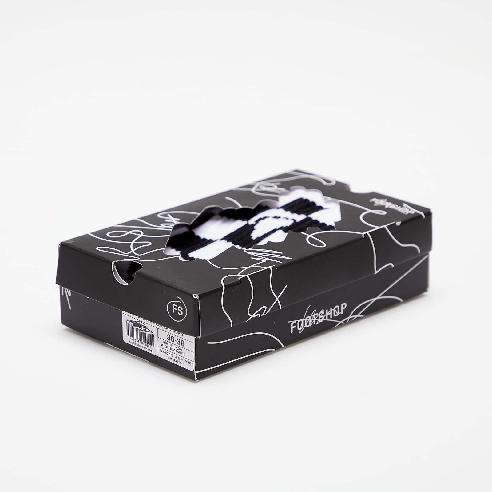 Чорапи Footshop The Nju Checker Socks Black/ White