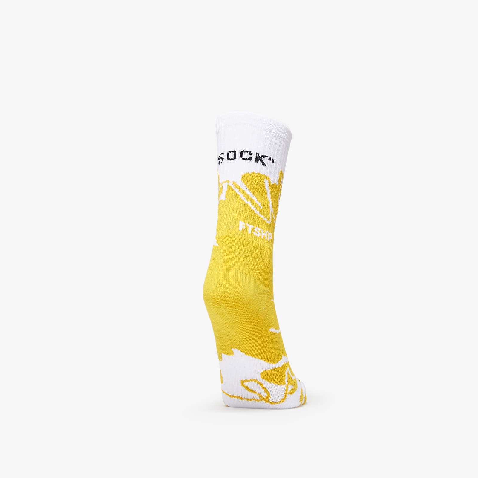 Șosete Footshop The "Basketball" Socks White/ Yellow