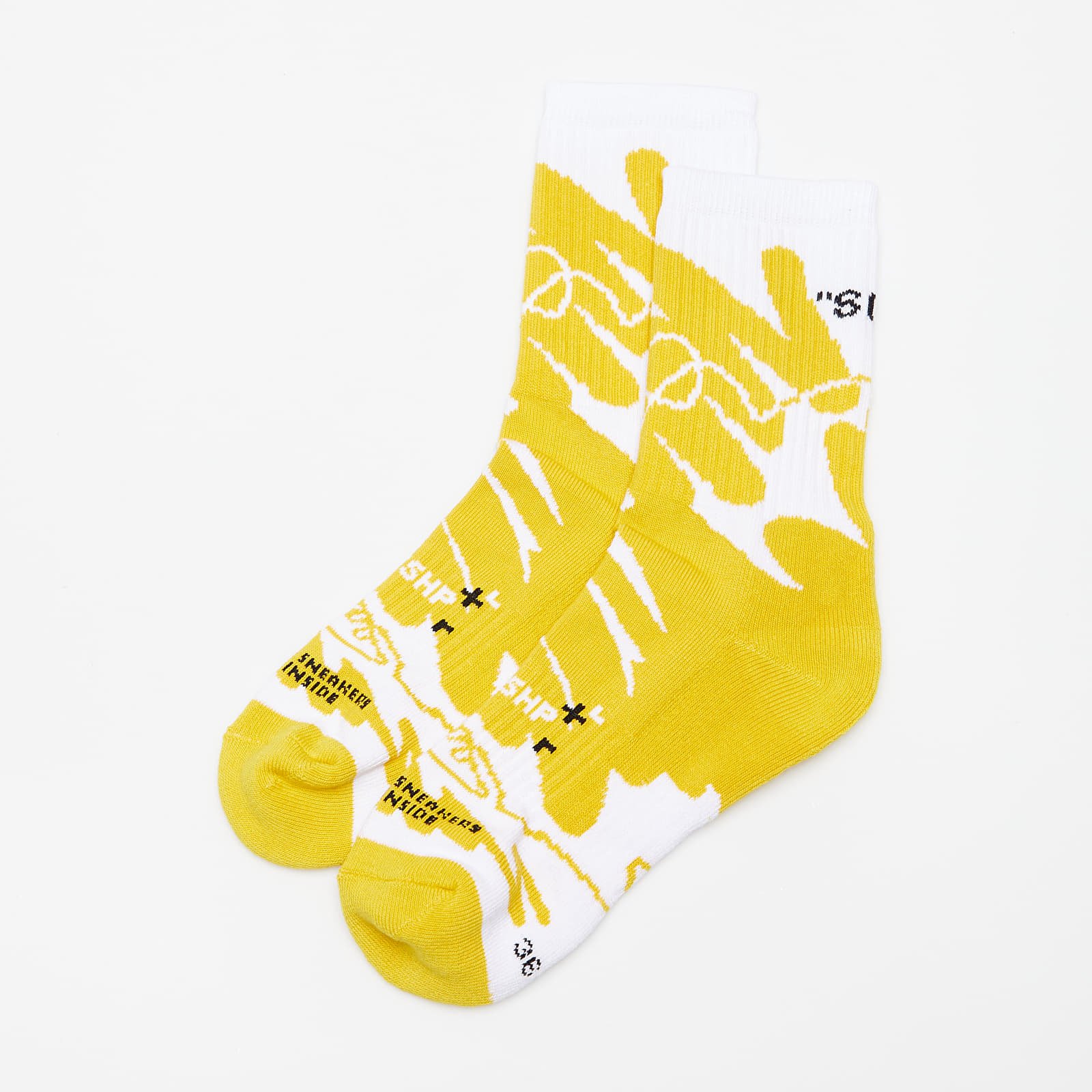 Șosete Footshop The "Basketball" Socks White/ Yellow