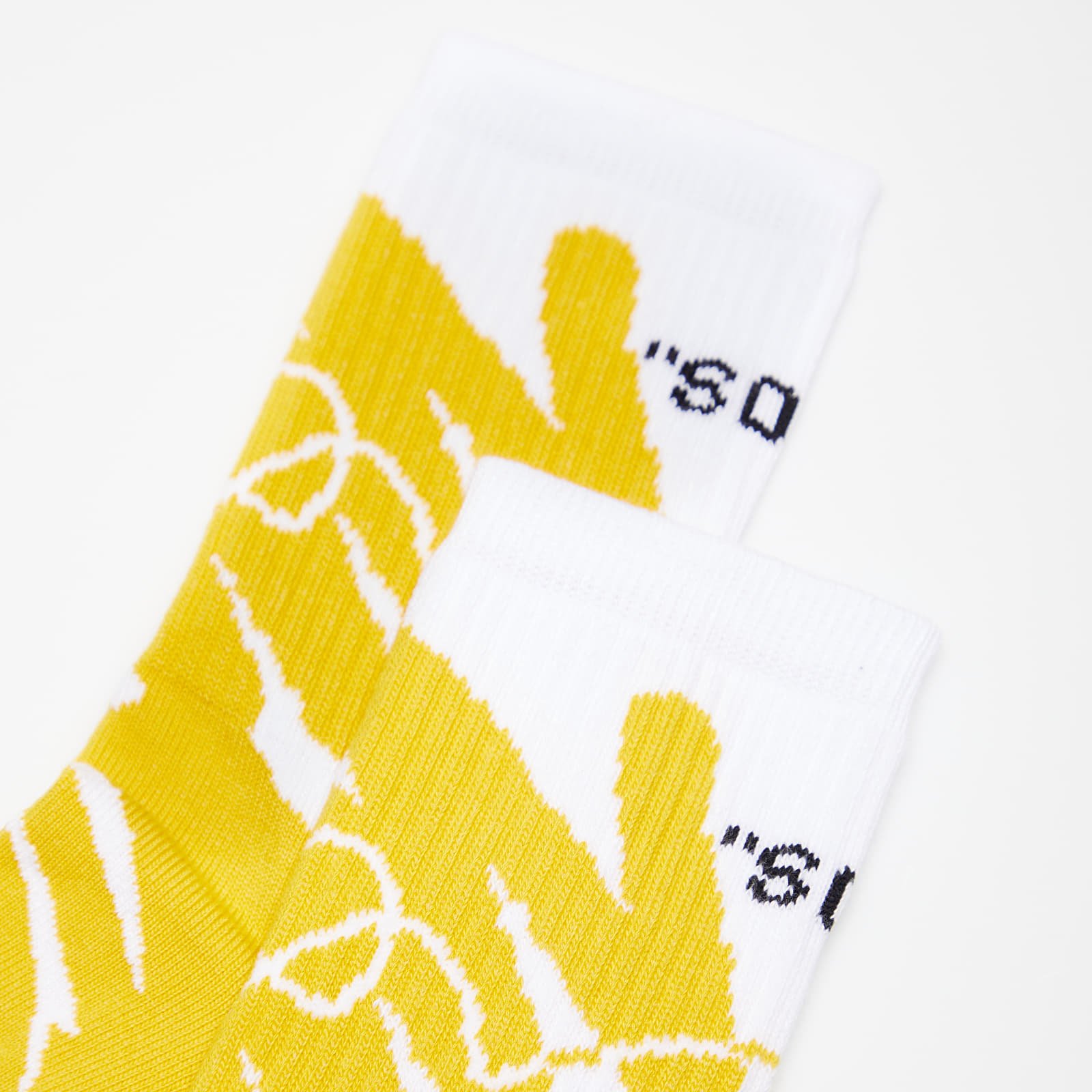 Șosete Footshop The "Basketball" Socks White/ Yellow