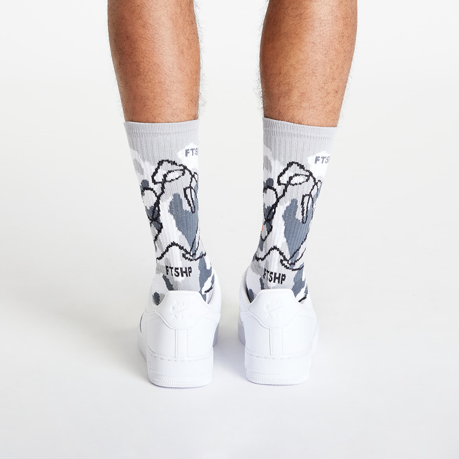 Zoknik Footshop The Basketball Socks Gray Camo