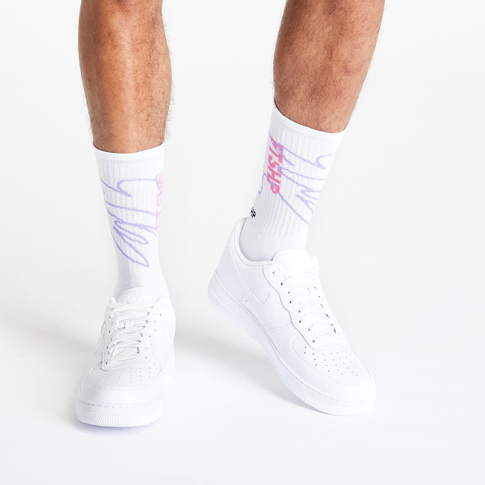 Socks Footshop The Skateboard Socks White/ Pink