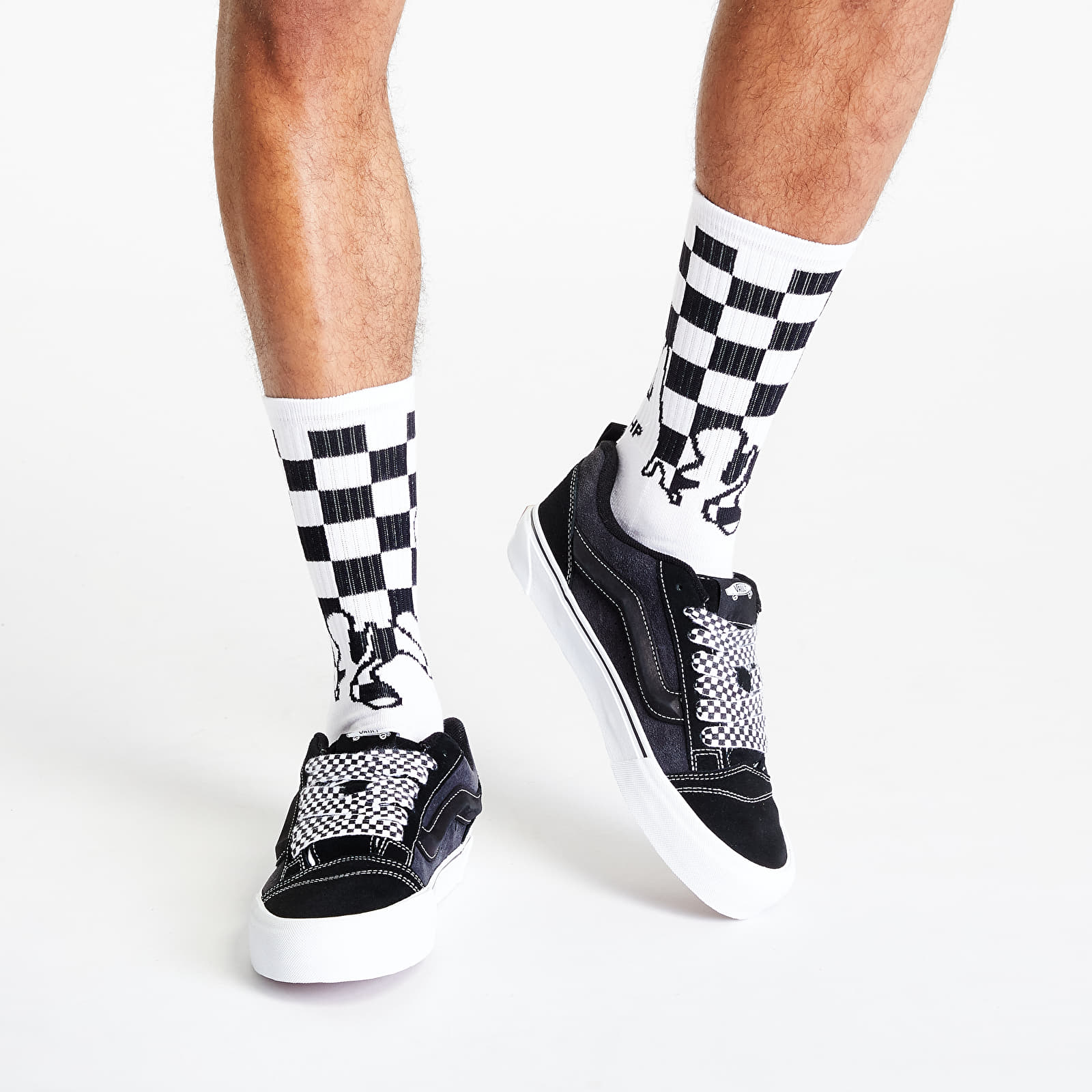 Чорапи Footshop The Nju Checker Socks Black/ White
