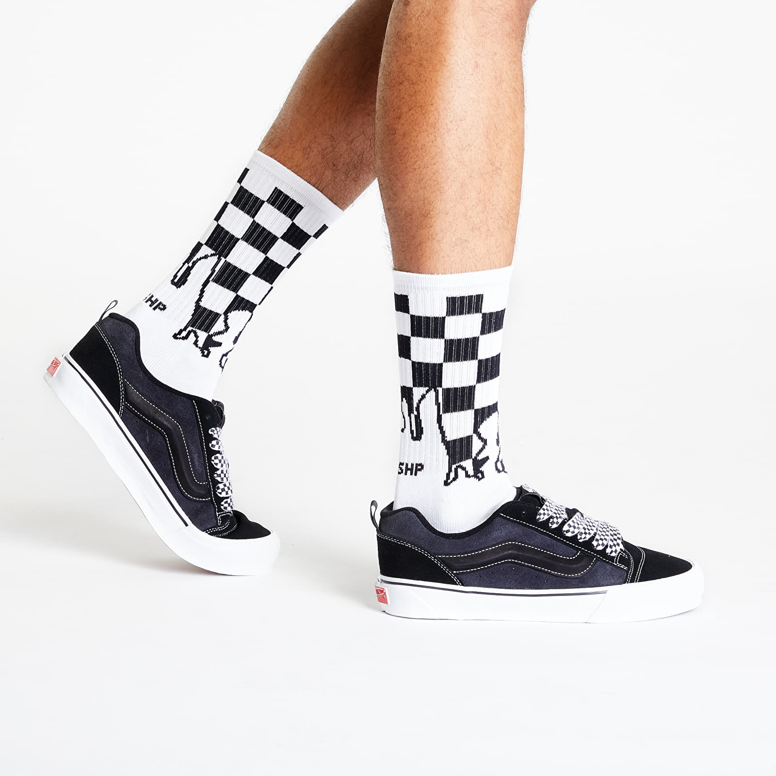 Чорапи Footshop The Nju Checker Socks Black/ White