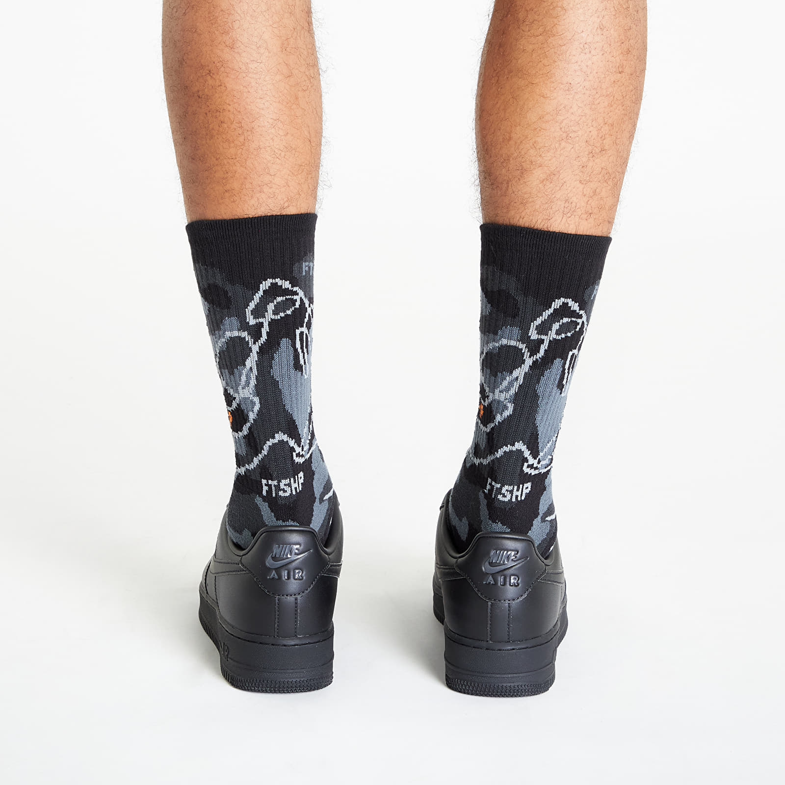 Skarpetki Footshop The Basketball Socks Black Camo