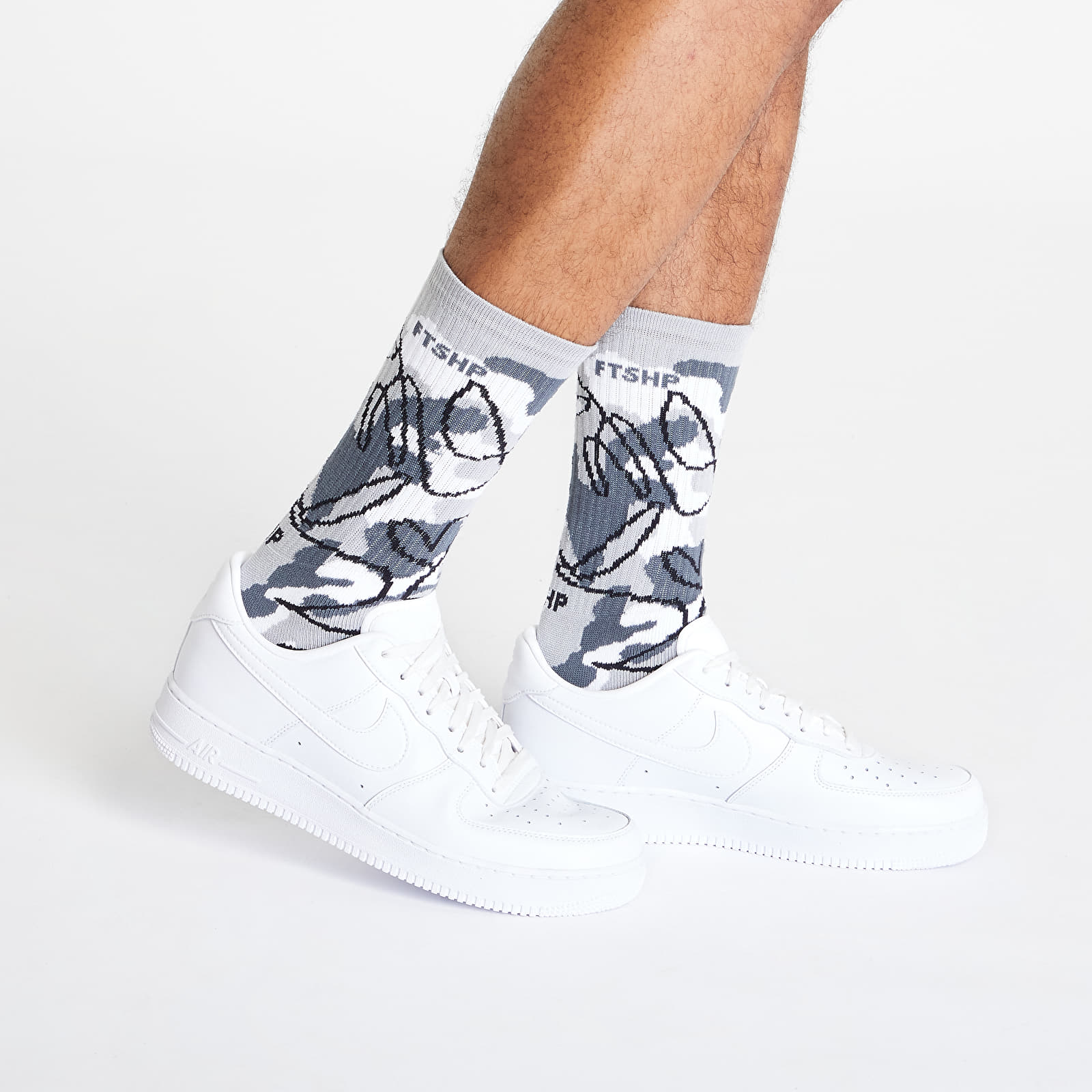 Zoknik Footshop The Basketball Socks Gray Camo