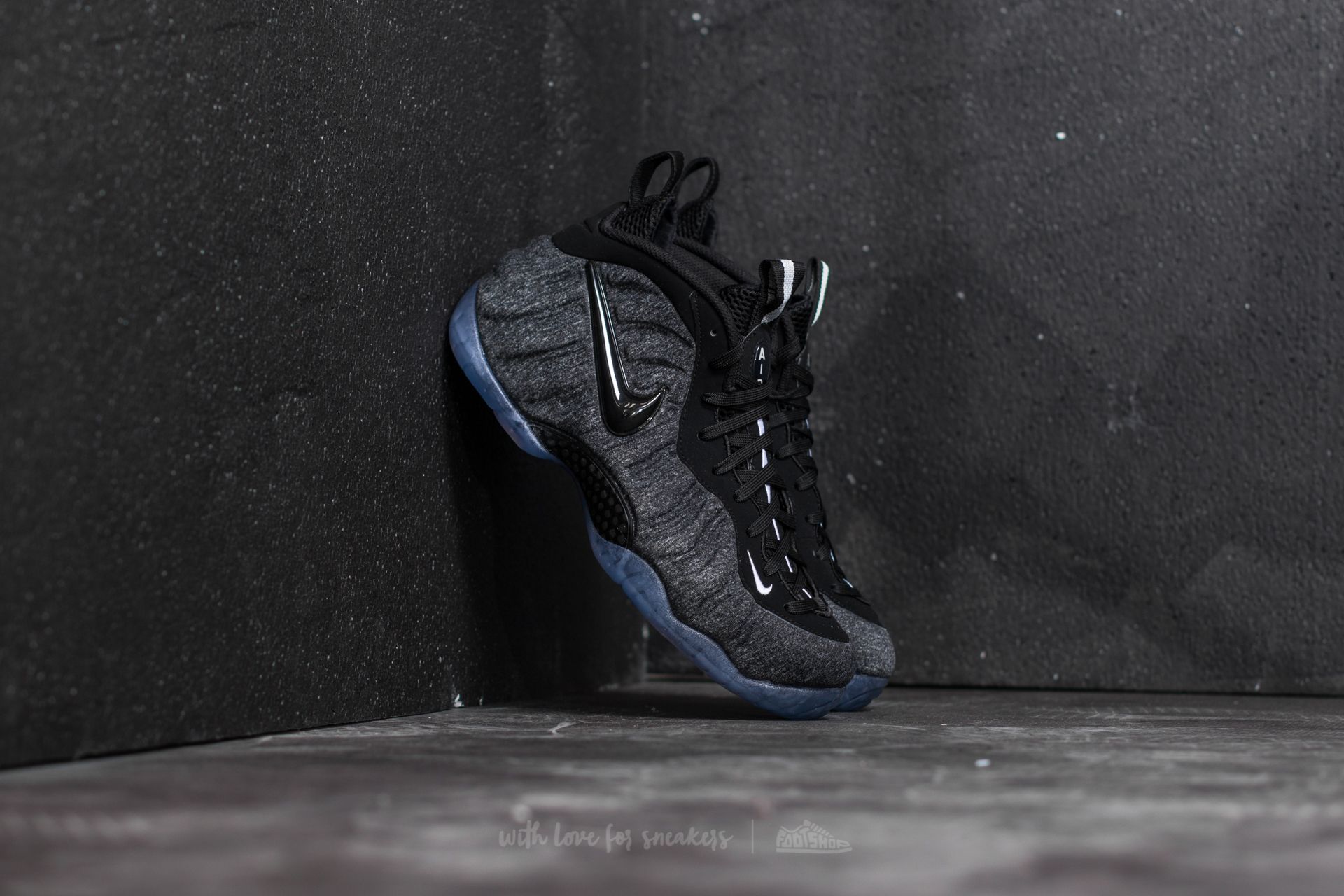 Férfi cipők Nike Air Foamposite Pro Dark Grey Heather/ Black-Black