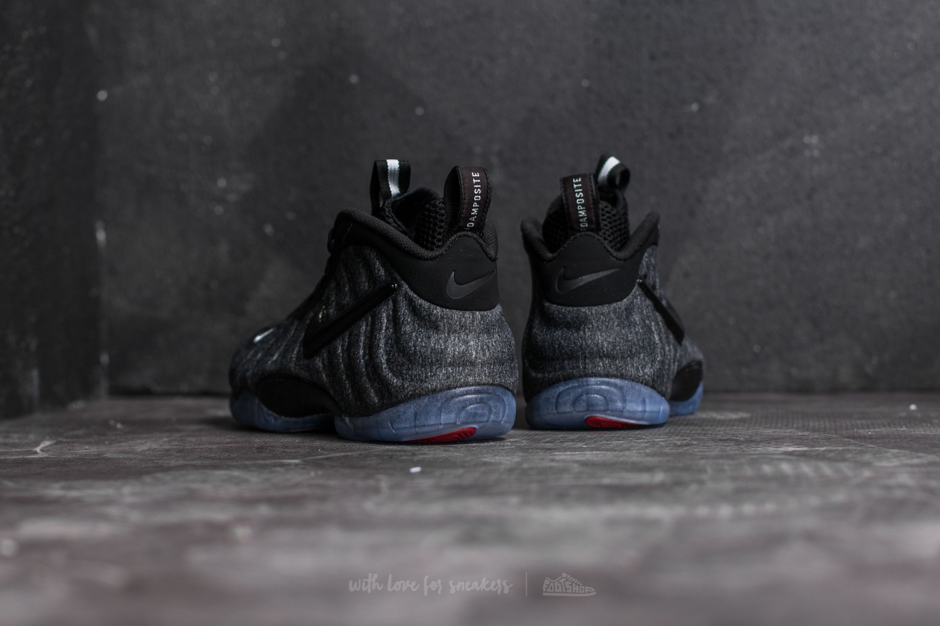 Herresko Nike Air Foamposite Pro Dark Grey Heather/ Black-Black