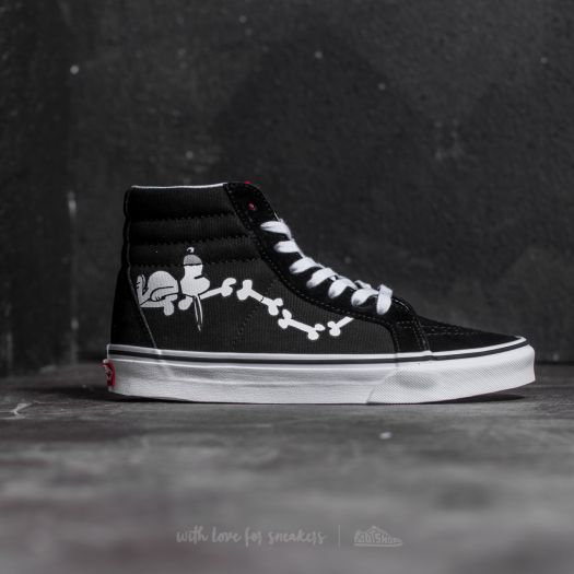 Vans x Peanuts SK8 Hi Reissue Snoopy Bones Black Footshop
