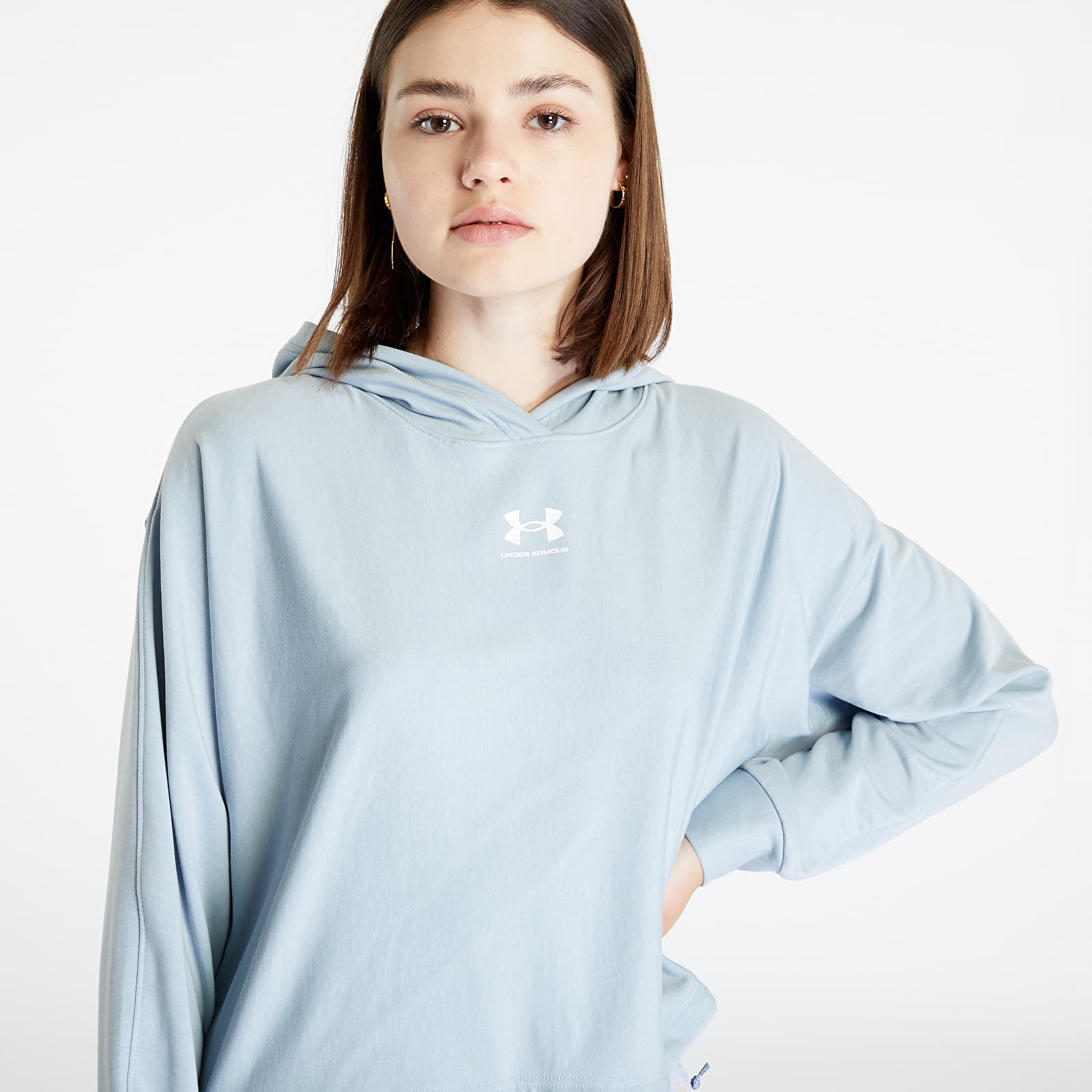 Hoodies and sweatshirts Under Armour Rival Terry Oversized Hoodie Harbor  Blue/ White