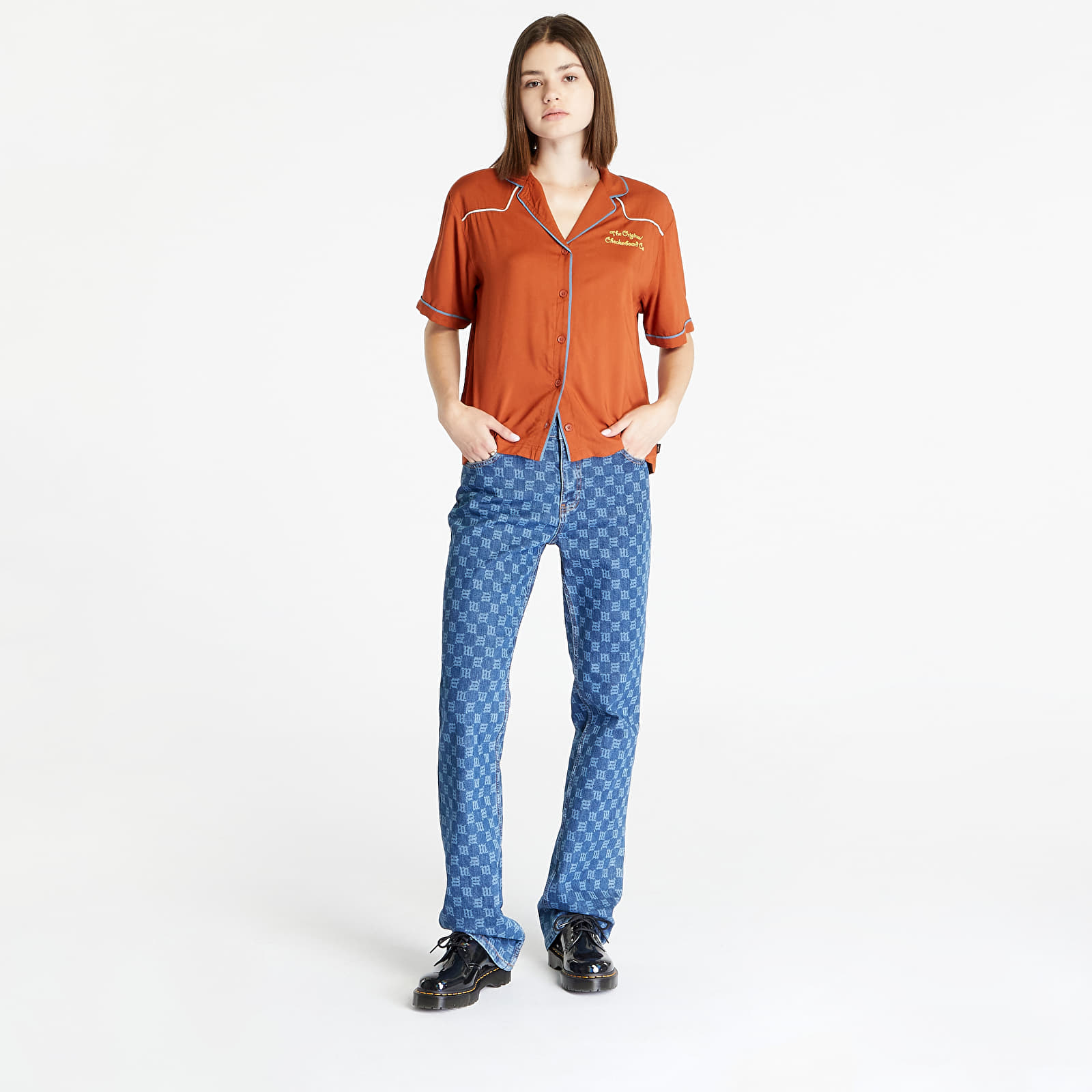 Camisas Vans Dusk Downer Short Sleeve Top Dusk Brown