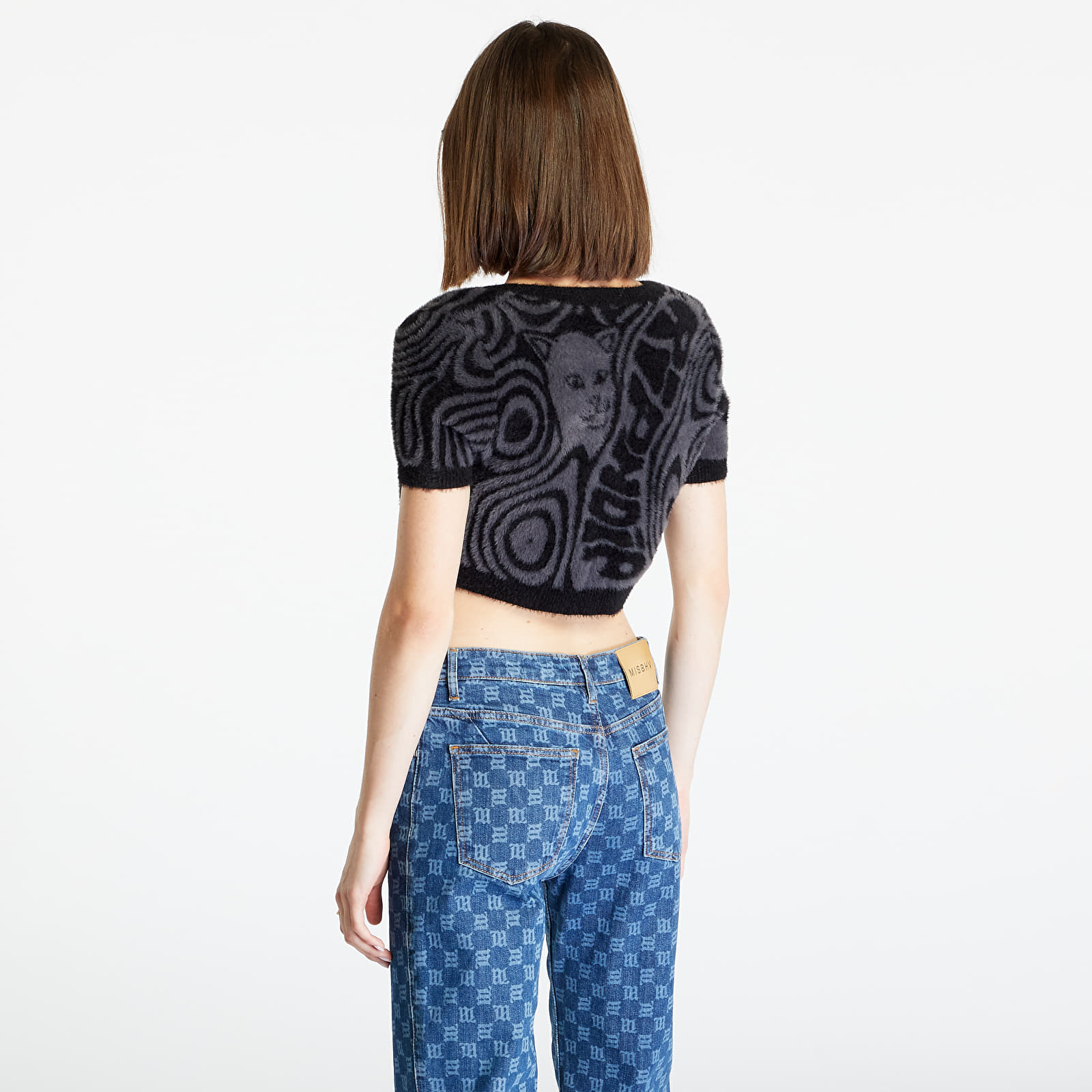 Tank Topit RIPNDIP Hypnotic Open Front Crop Top Black