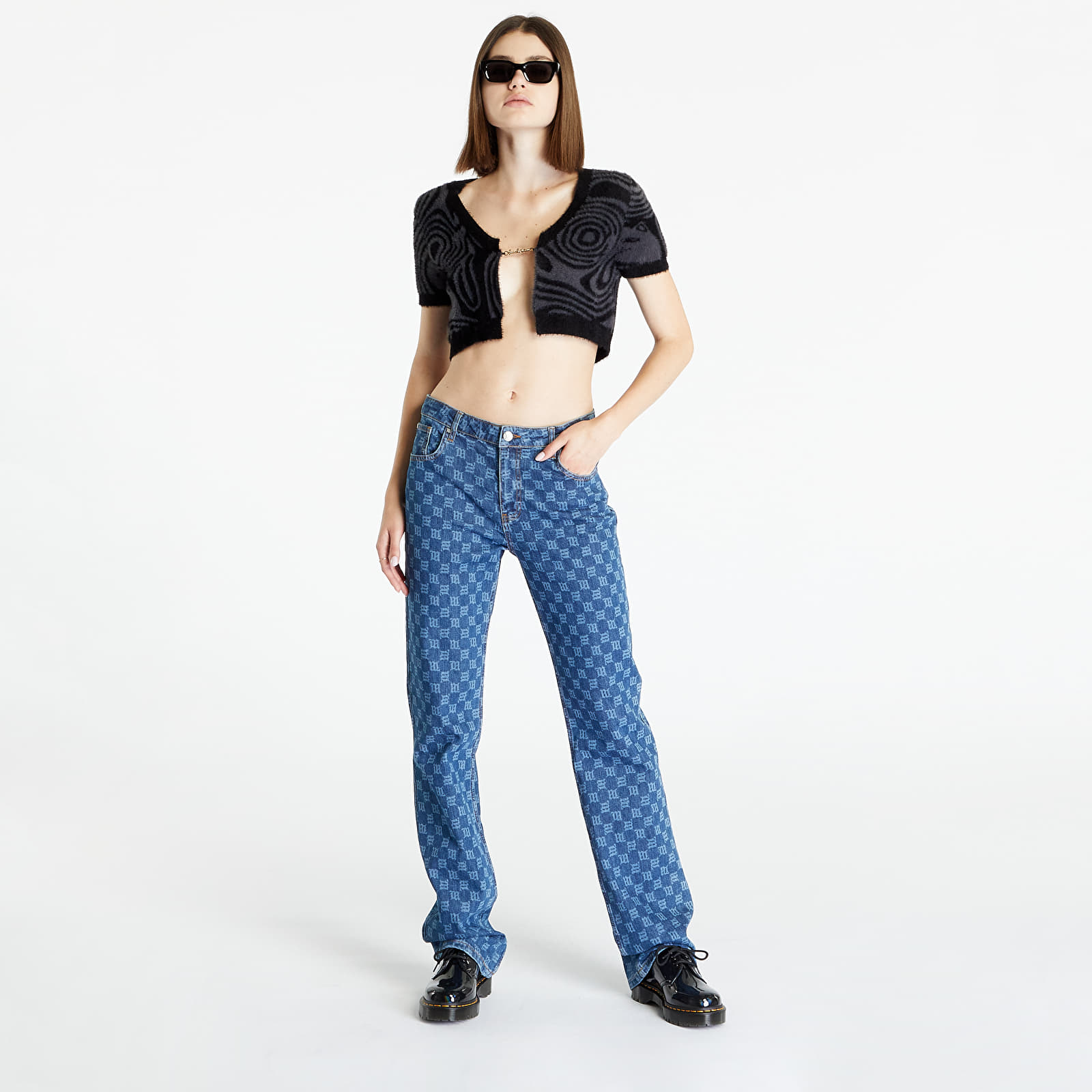 Tank Topit RIPNDIP Hypnotic Open Front Crop Top Black