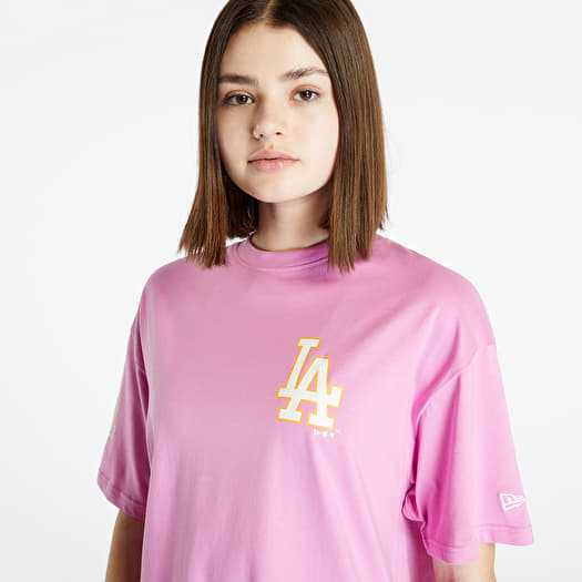 Footshop Dodgers T-Shirt Rose/ New Era MLB Los Off Angeles UNISEX Oversized White Wild T-Shirts | Pastel