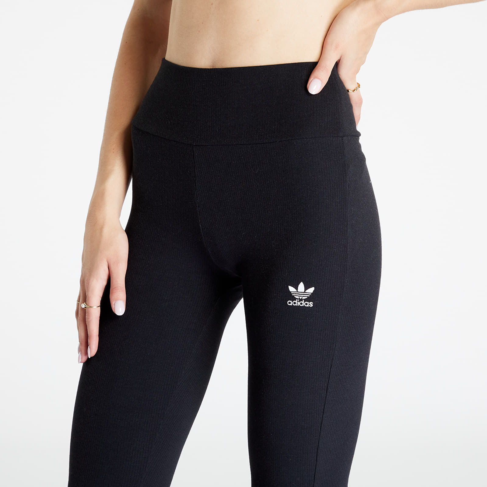Pants and jeans adidas Rib Flared Pant Black