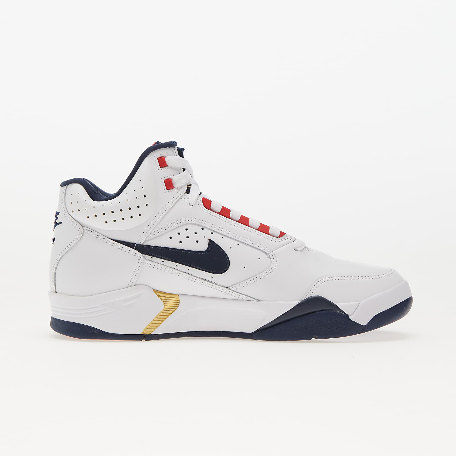 Încălțăminte și sneakerși pentru bărbați Nike Air Flight Lite Mid White/ Midnight Navy-University Red