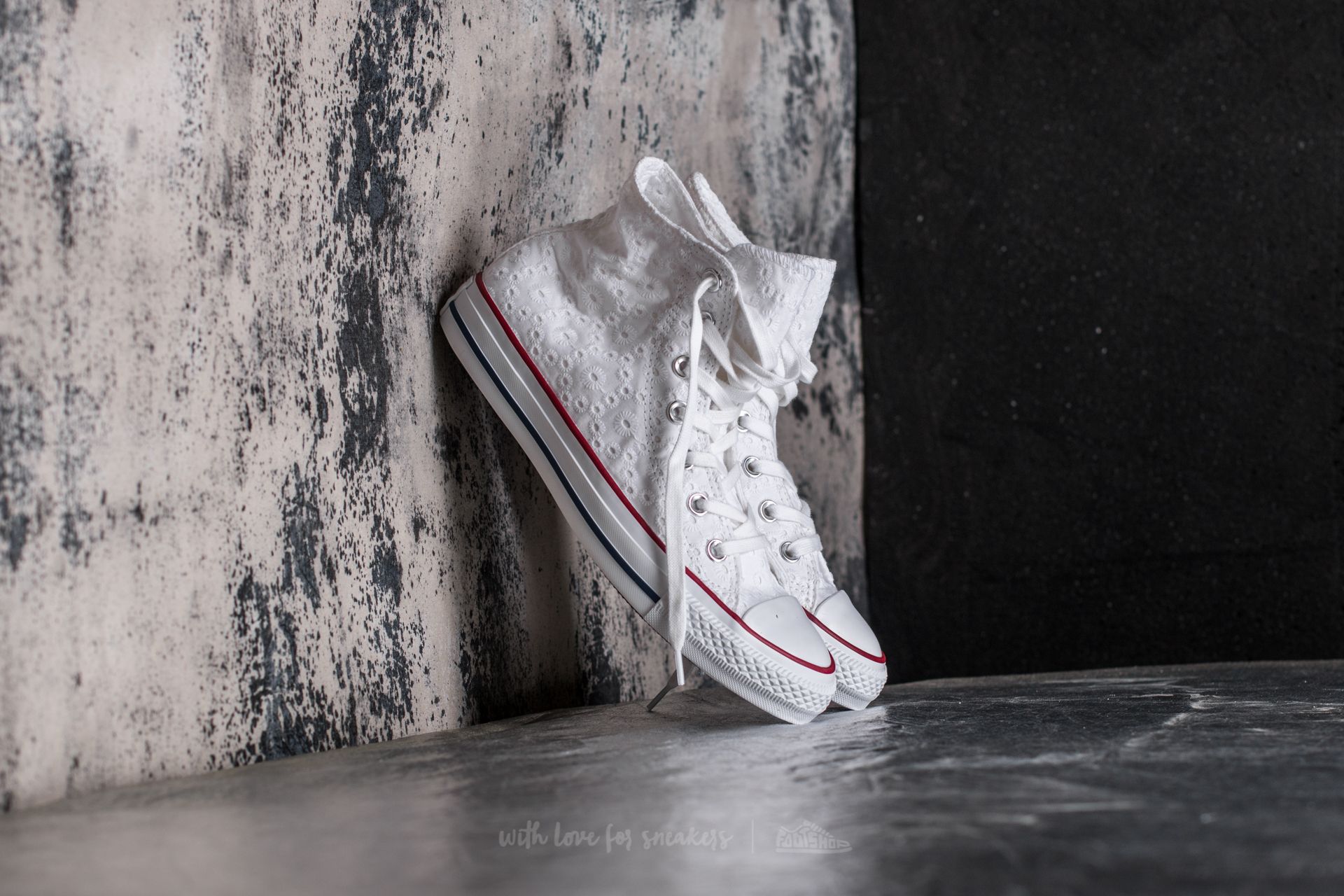 Damen Sneaker und Schuhe Converse Chuck Taylor All Star Hi White/ Garnet/ Clematis Blue