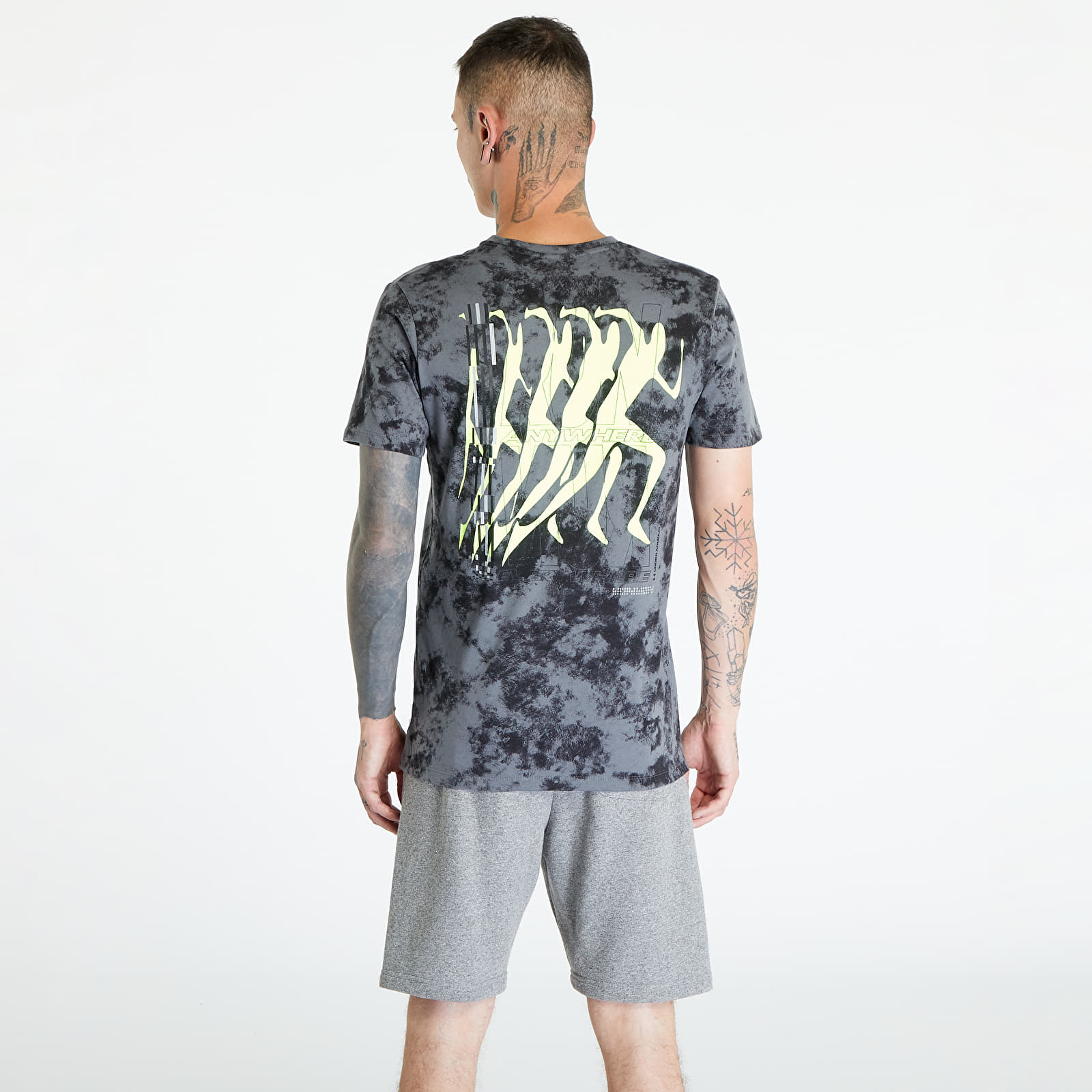 Majice i košulje Under Armour Run Anywhere Short Sleeve T-Shirt Pitch Gray/ Lime Surge/ Reflective