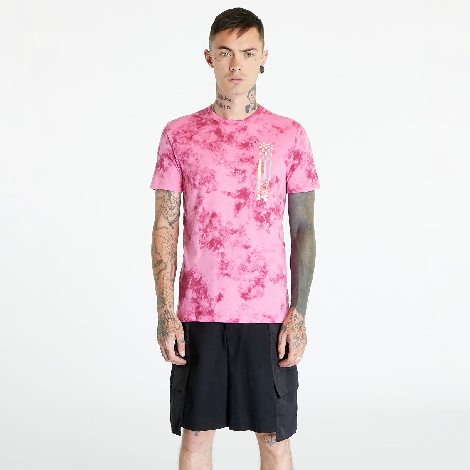 Levně Under Armour Run Anywhere Short Sleeve T-Shirt Pink/ Yellow