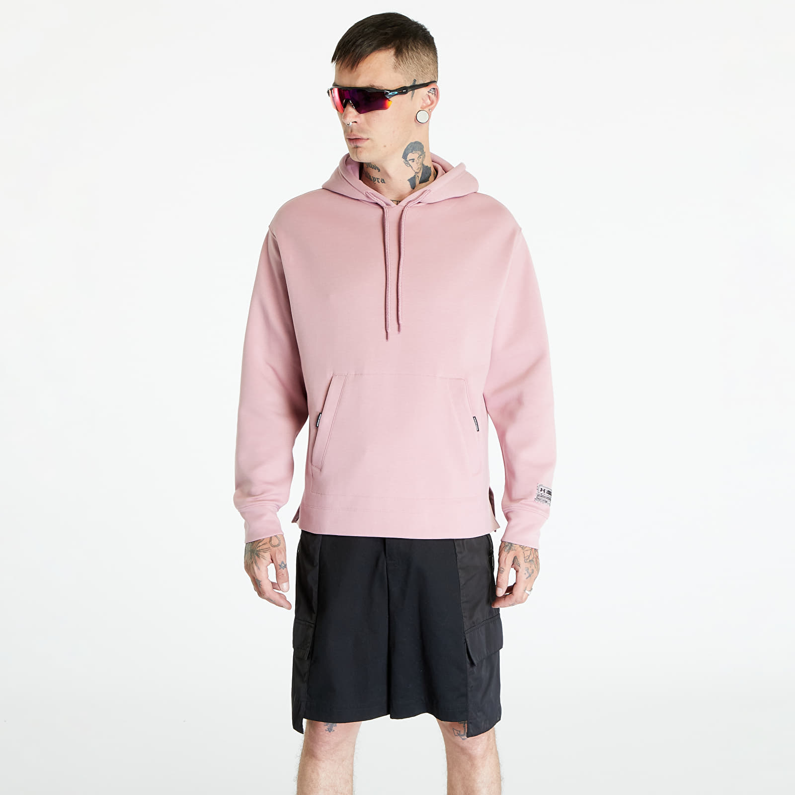 Sudaderas Under Armour Summit Knit Hoodie Pink Elixir/ Black
